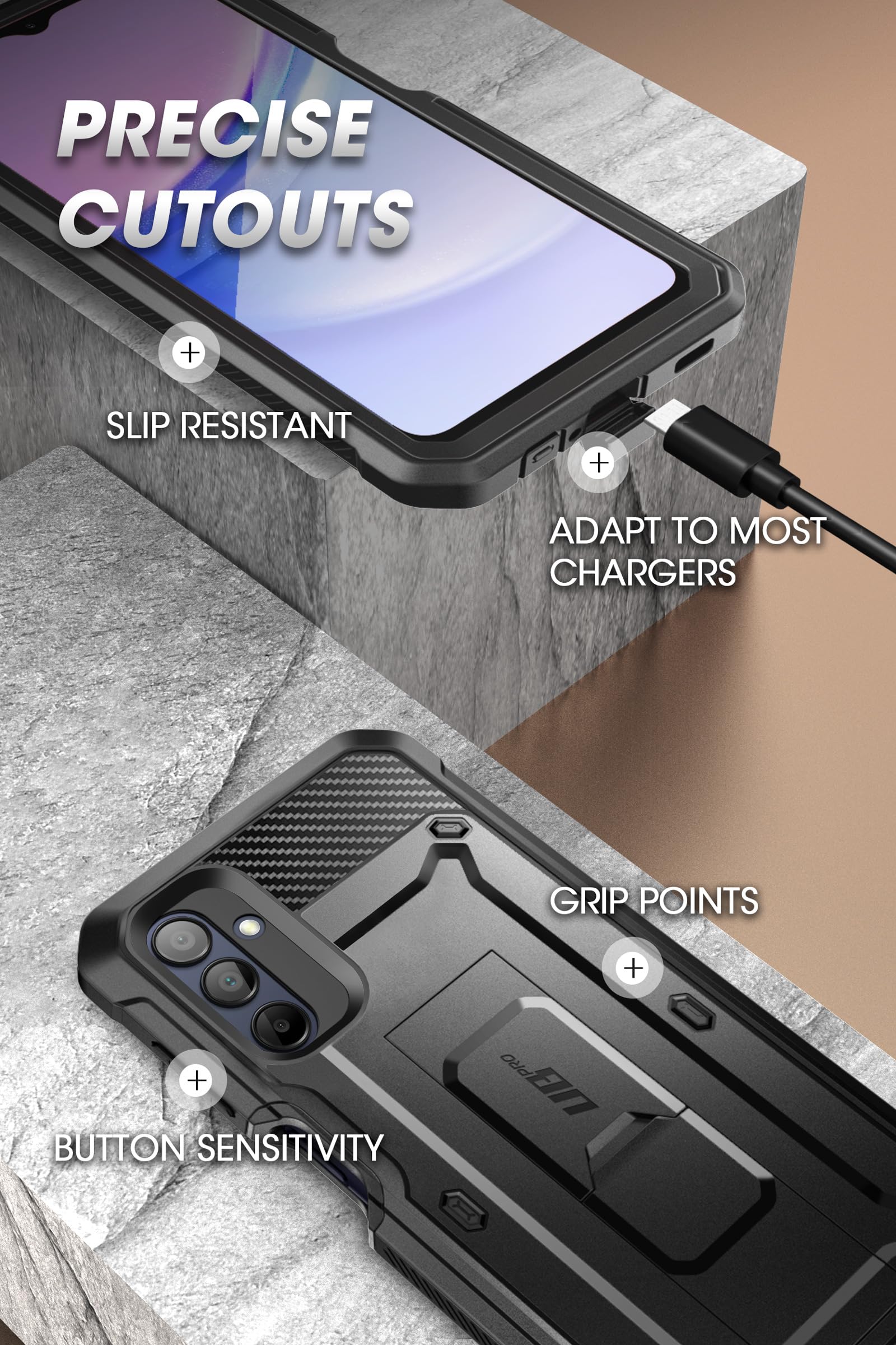 Foto 8 pulgar | Funda De Teléfono Supcase Unicorn Beetle Pro Para Samsung Galaxy A15 - Venta Internacional.