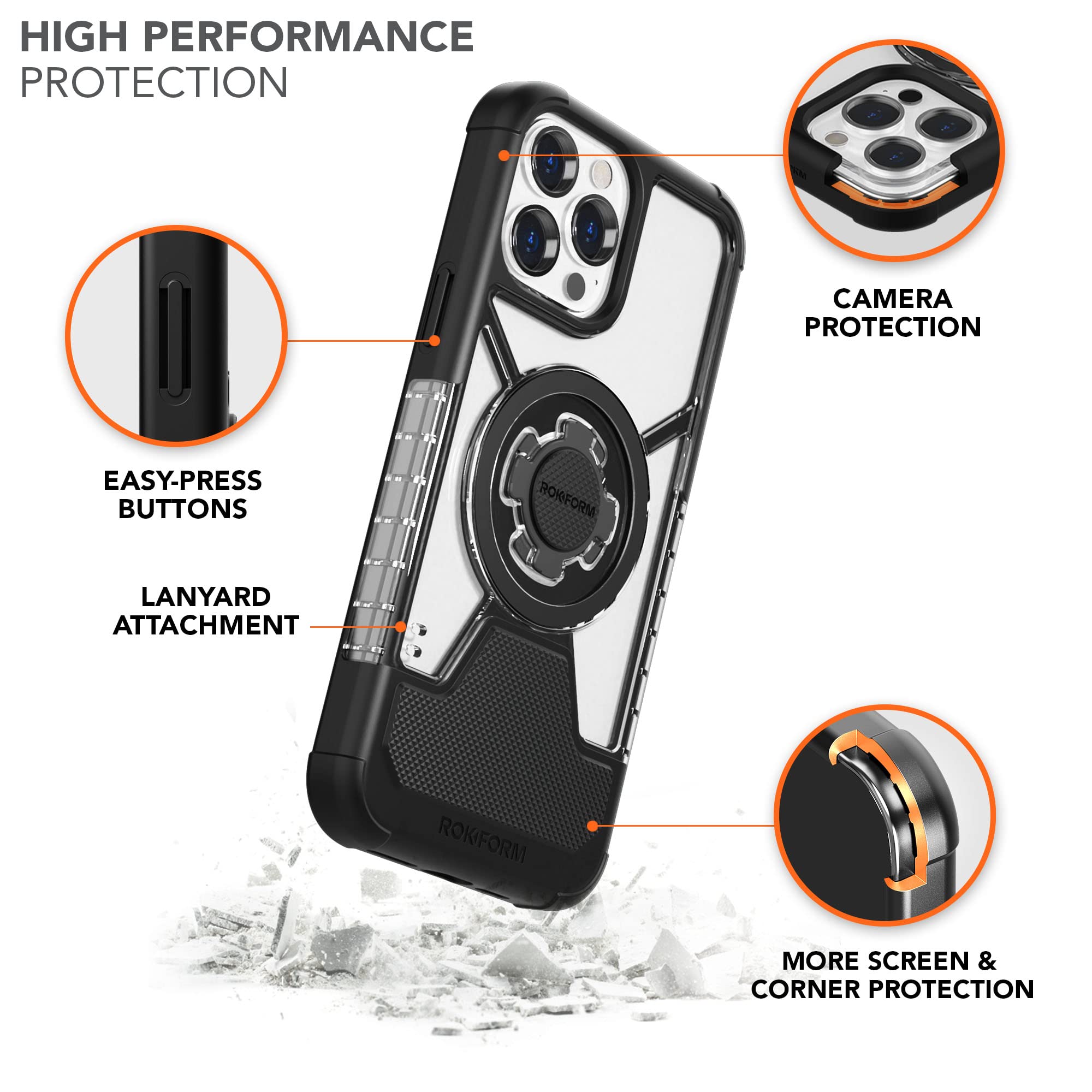 Foto 6 pulgar | Funda De Teléfono Rokform Crystal Series Para Iphone 13 Pro Max Clear - Venta Internacional.