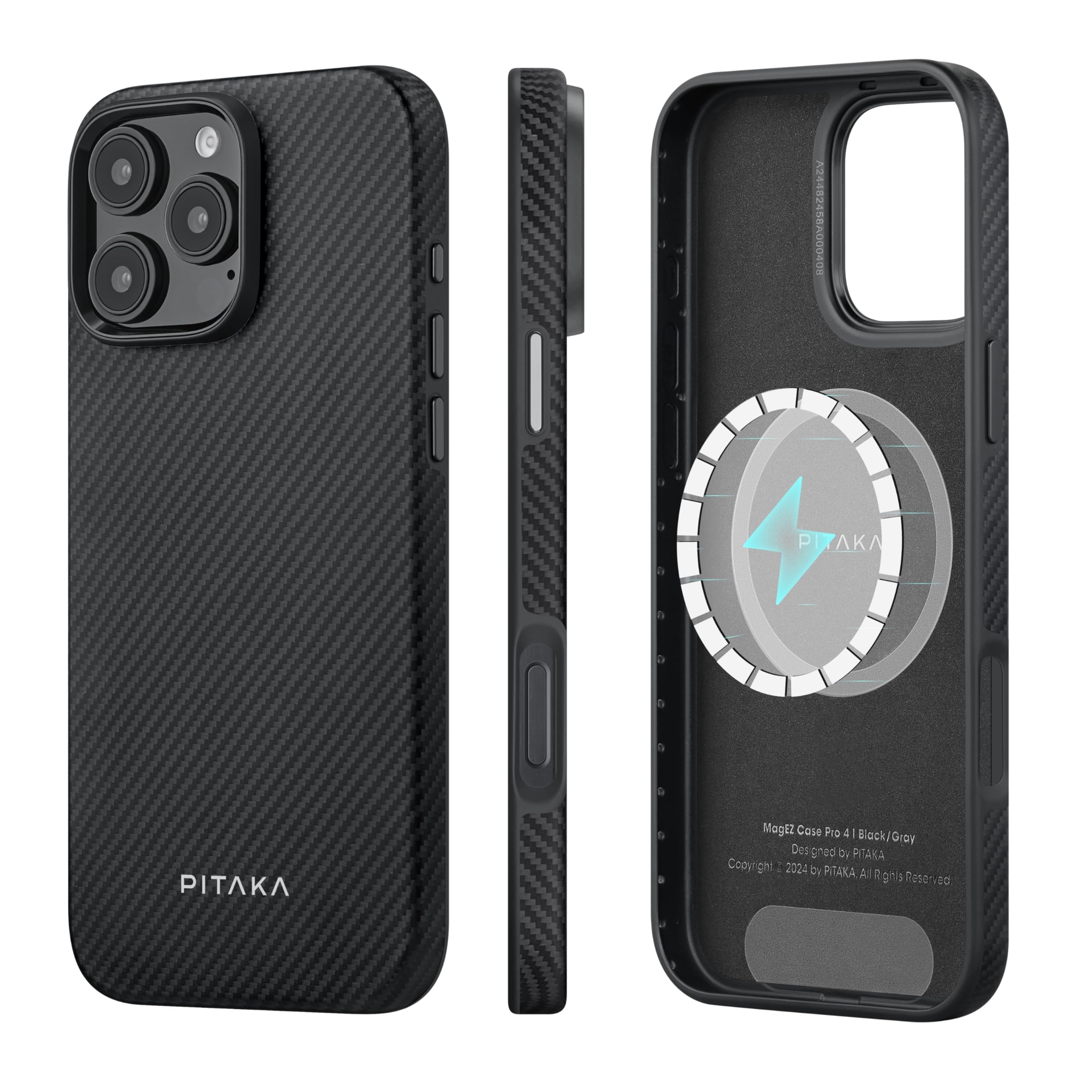 Foto 2 pulgar | Funda Pitaka Para Iphone 16 Pro Max Con Magsafe Negro/gris - Venta Internacional.