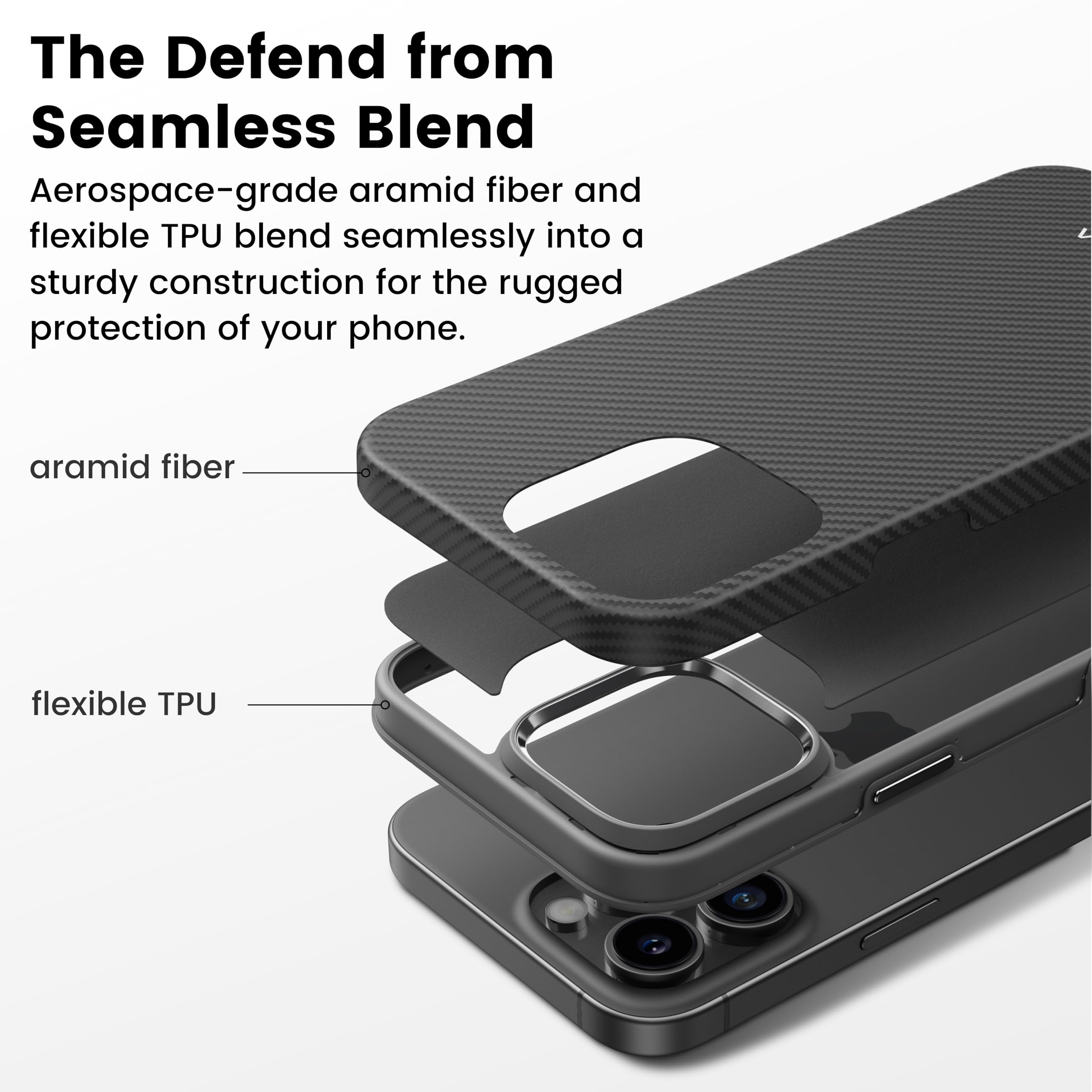 Foto 4 pulgar | Funda Pitaka Para Iphone 16 Pro Max Con Magsafe Negro/gris - Venta Internacional.