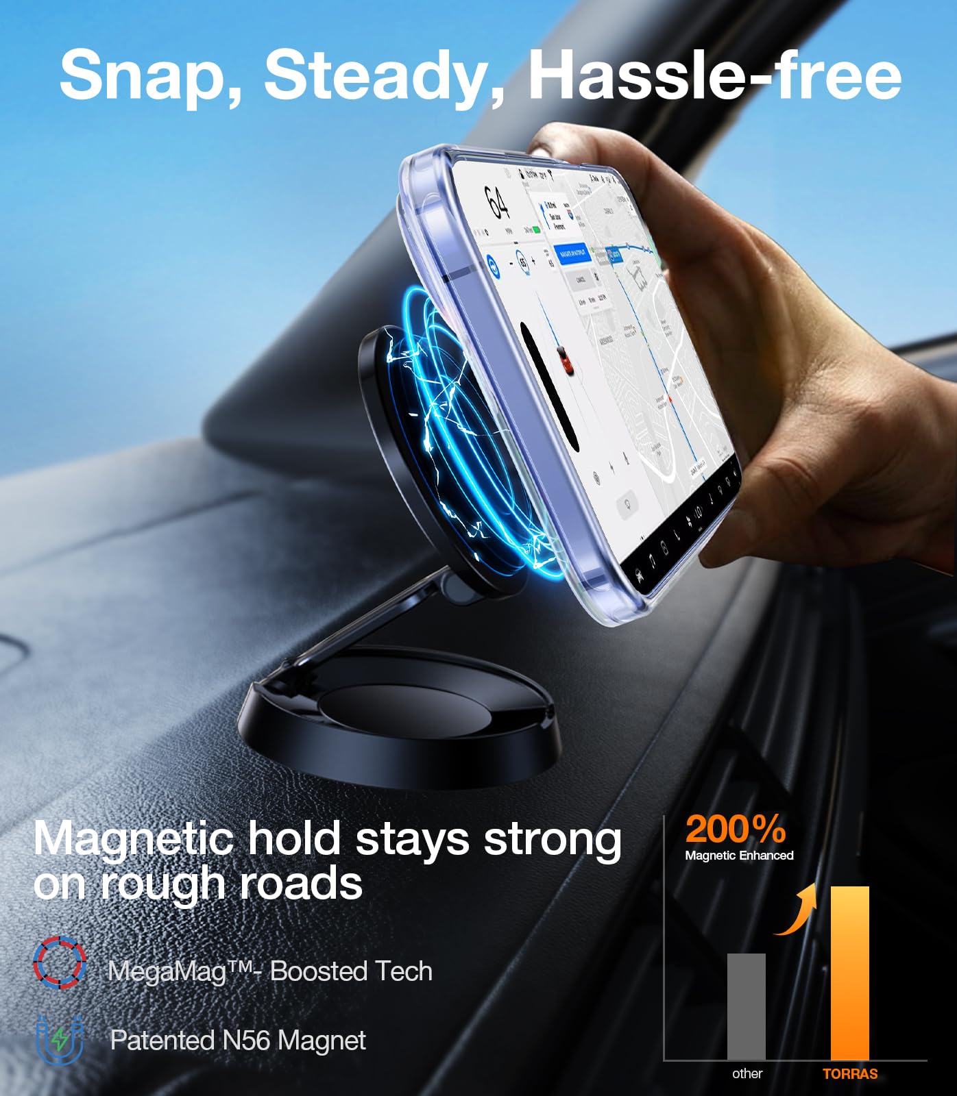 Foto 5 pulgar | Funda Para Teléfono Torras Strong Magnetic Stand Iphone 16, Transparente - Venta Internacional.