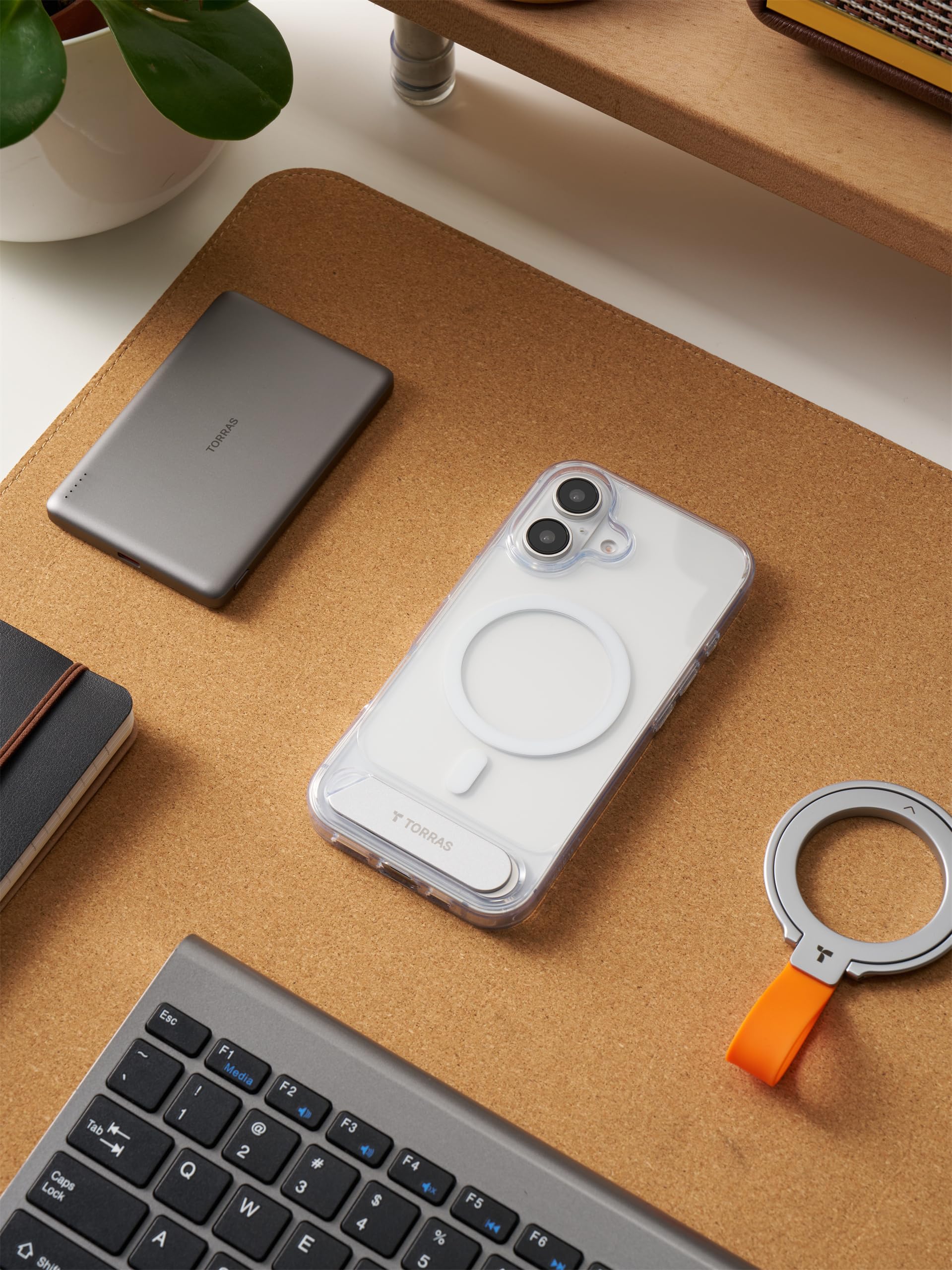 Foto 6 | Funda Para Teléfono Torras Strong Magnetic Stand Iphone 16, Transparente - Venta Internacional.