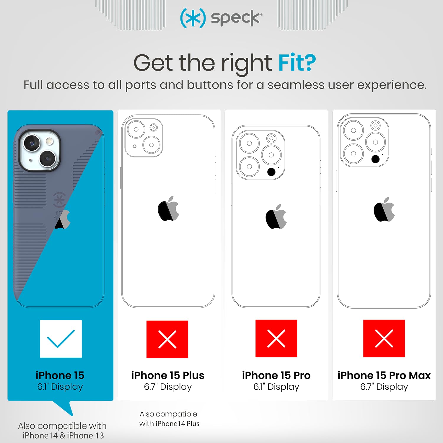 Foto 5 pulgar | Funda De Teléfono Speck Candyshell Grip Para Iphone 15/14/13 De 6.1 Pulgadas - Venta Internacional.
