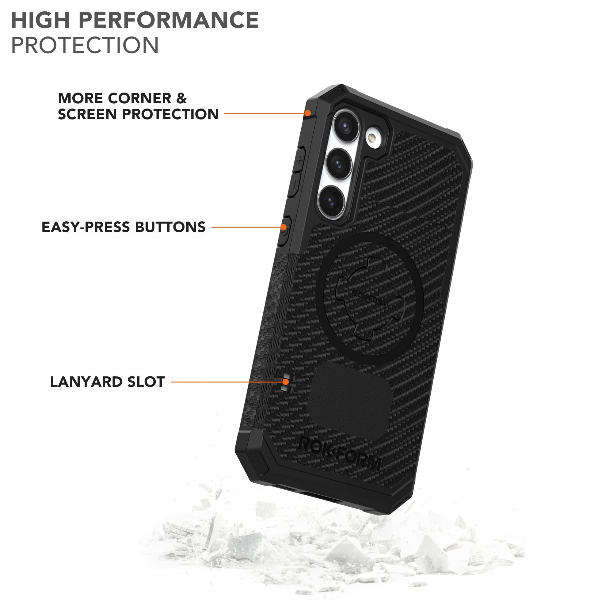 Foto 3 | Funda Rokform Para Galaxy S23 Plus, Resistente, Magnética, Con Cierre Giratorio, Color Negro - Venta Internacional.