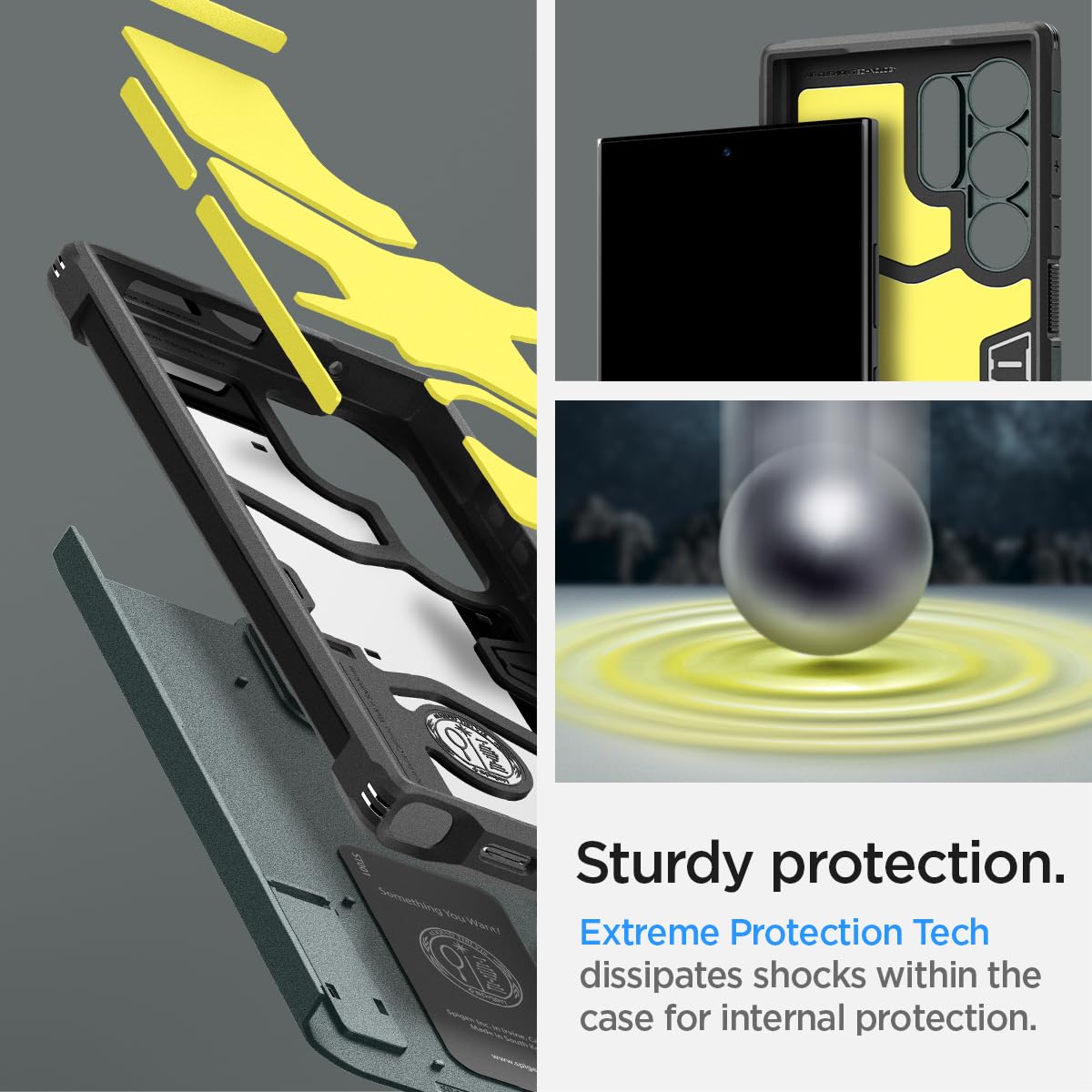 Foto 4 pulgar | Funda Spigen Tough Armor Para Galaxy S24 Ultra Con Soporte - Venta Internacional.