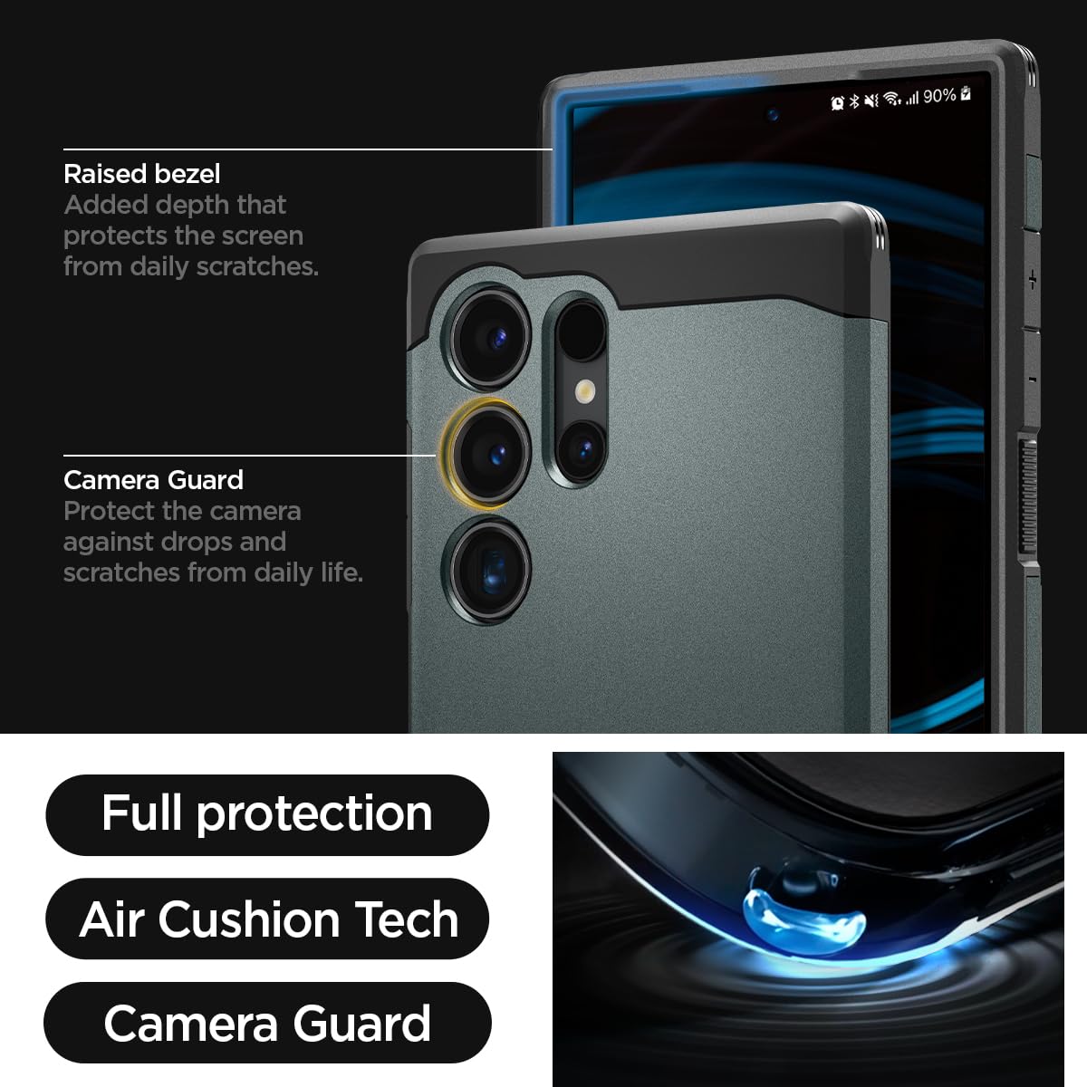 Foto 5 pulgar | Funda Spigen Tough Armor Para Galaxy S24 Ultra Con Soporte - Venta Internacional.