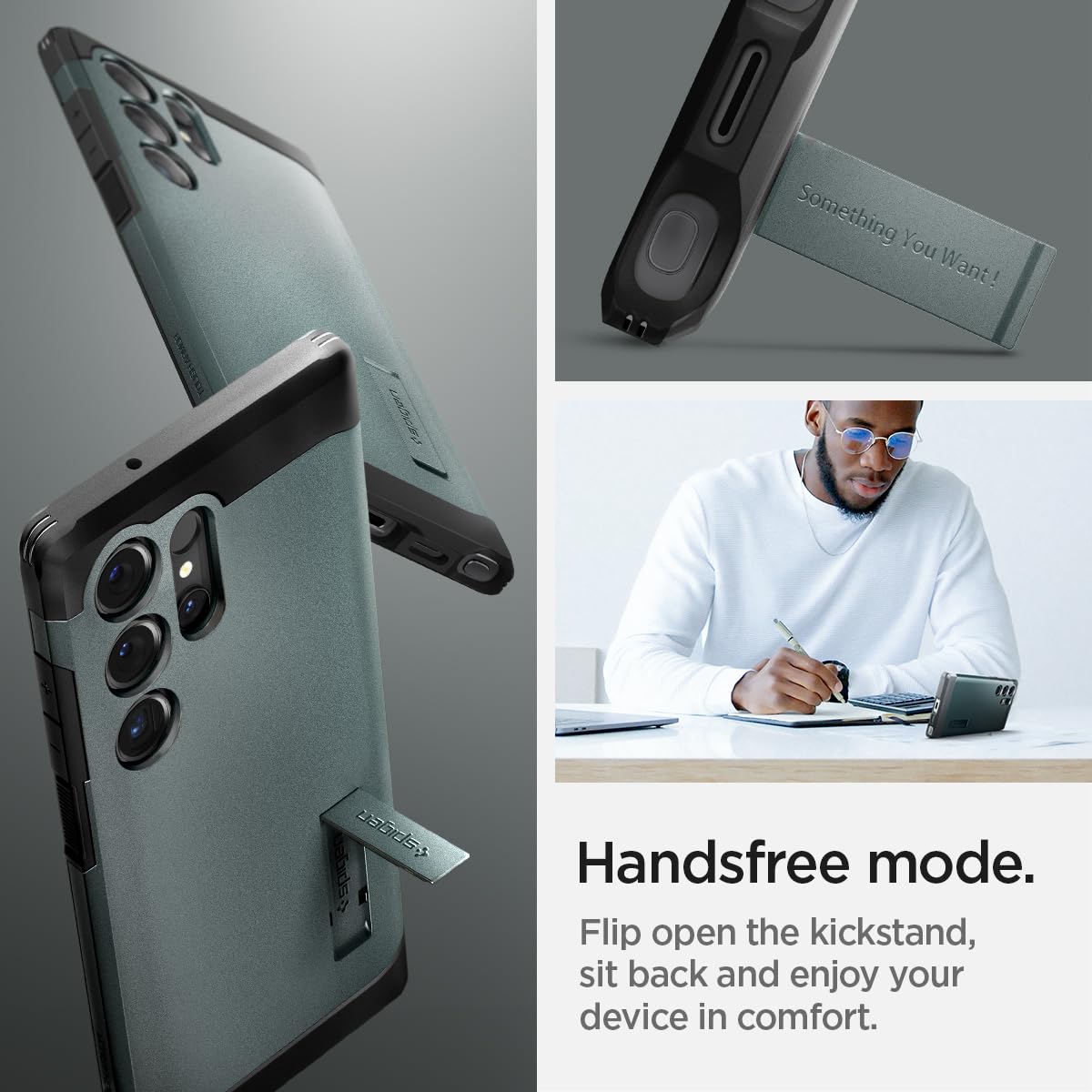 Foto 6 pulgar | Funda Spigen Tough Armor Para Galaxy S24 Ultra Con Soporte - Venta Internacional.