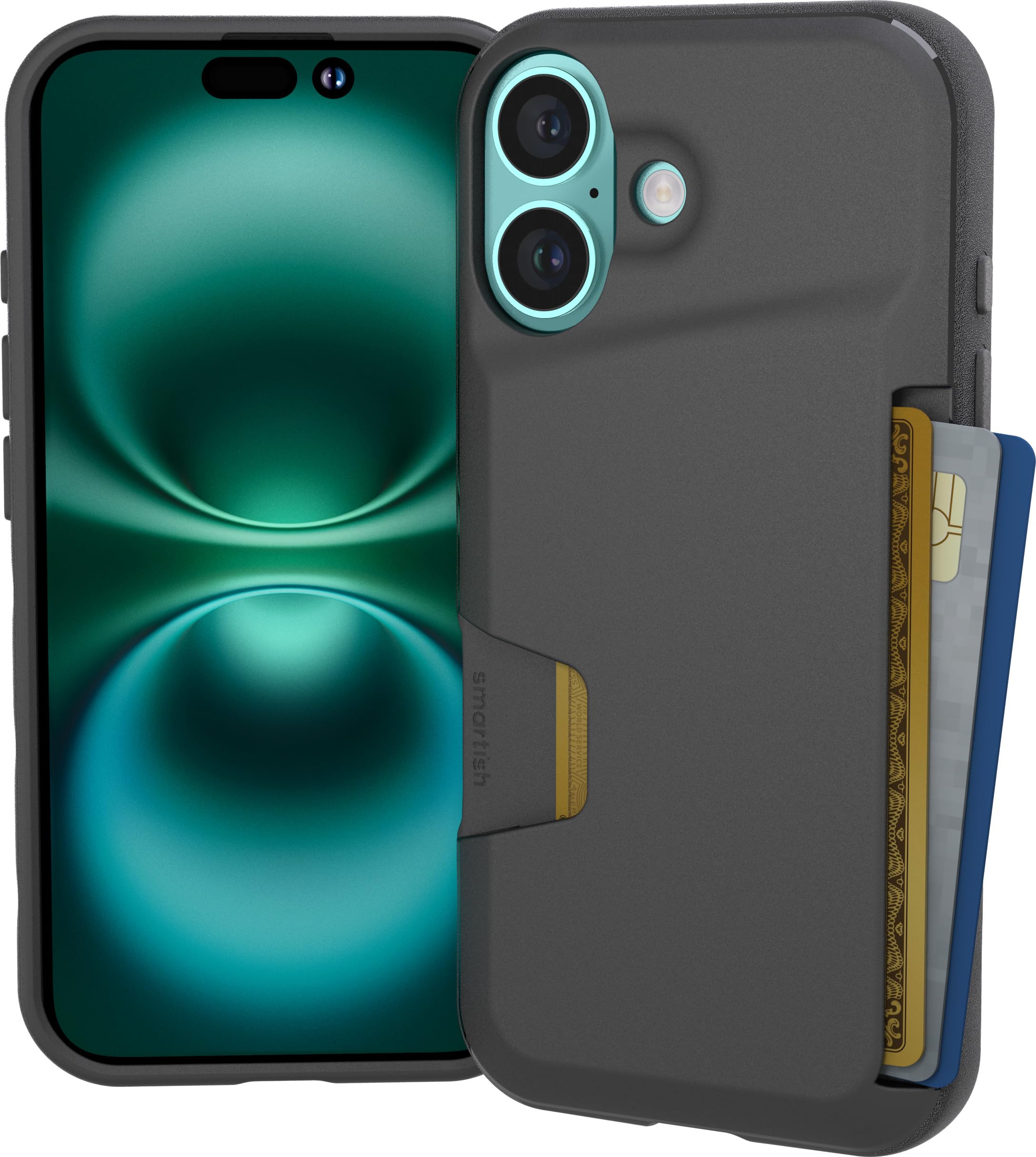 Foto 1 | Funda Tipo Cartera Smartish  Para Iphone 16 Wallet Slayer Vol. 1, Negra - Venta Internacional.