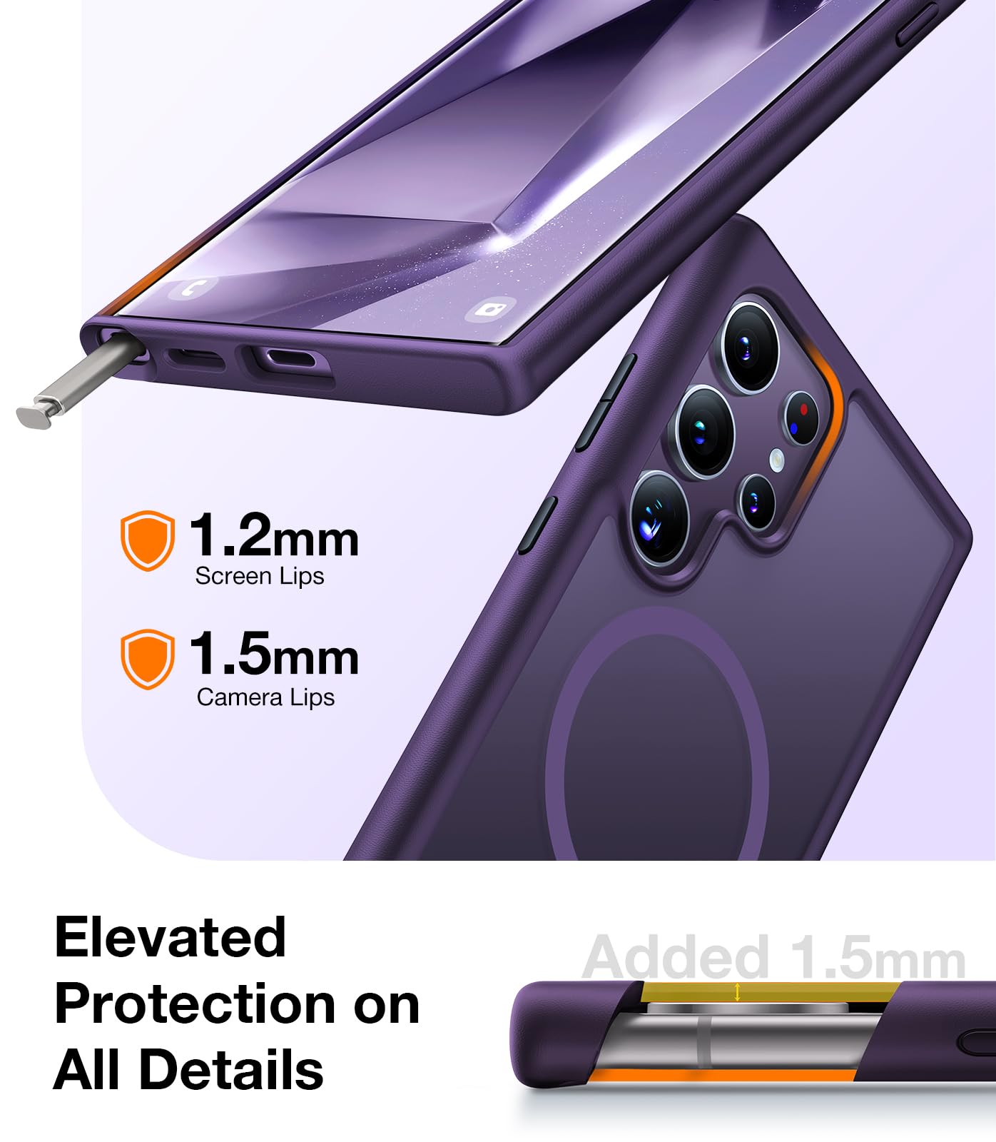 Foto 6 pulgar | Funda De Teléfono Torras Magnética A Prueba De Golpes Para Samsung S24 Ultra - Venta Internacional.