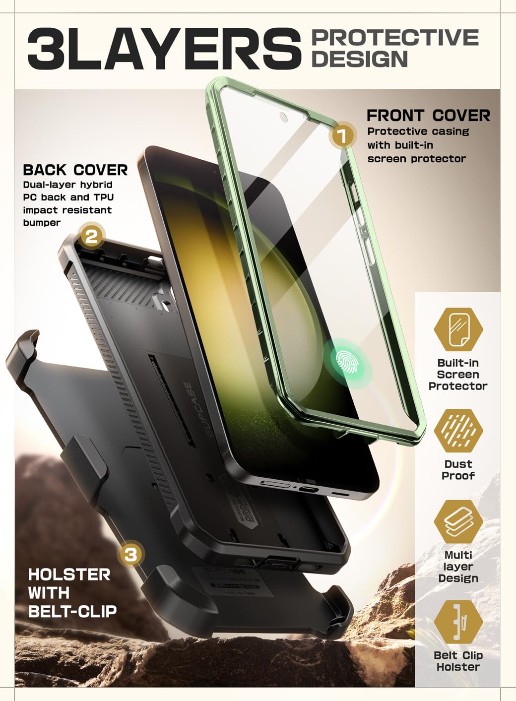 Foto 5 | Funda Para Teléfono Supcase Unicorn Beetle Pro Samsung S24 Plus 5g - Venta Internacional.