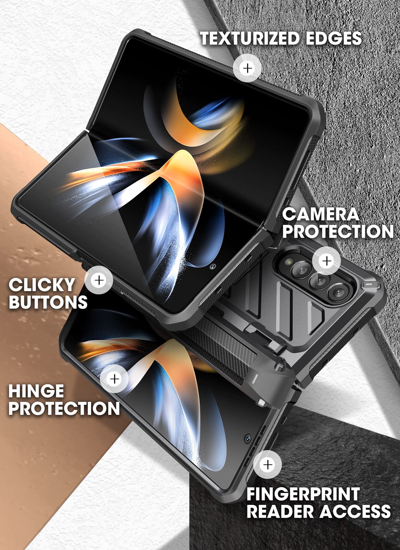 Foto 8 pulgar | Funda De Teléfono Supcase Unicorn Beetle Pro Para Samsung Fold 4 - Venta Internacional.
