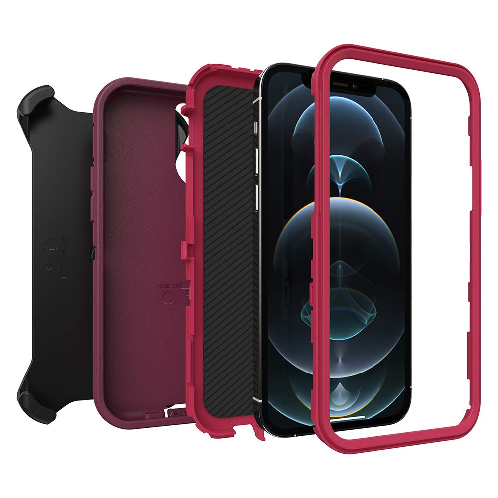 Foto 4 pulgar | Funda Otterbox Defender Series Para Iphone 12 Y 12 Pro - Berry - Venta Internacional.