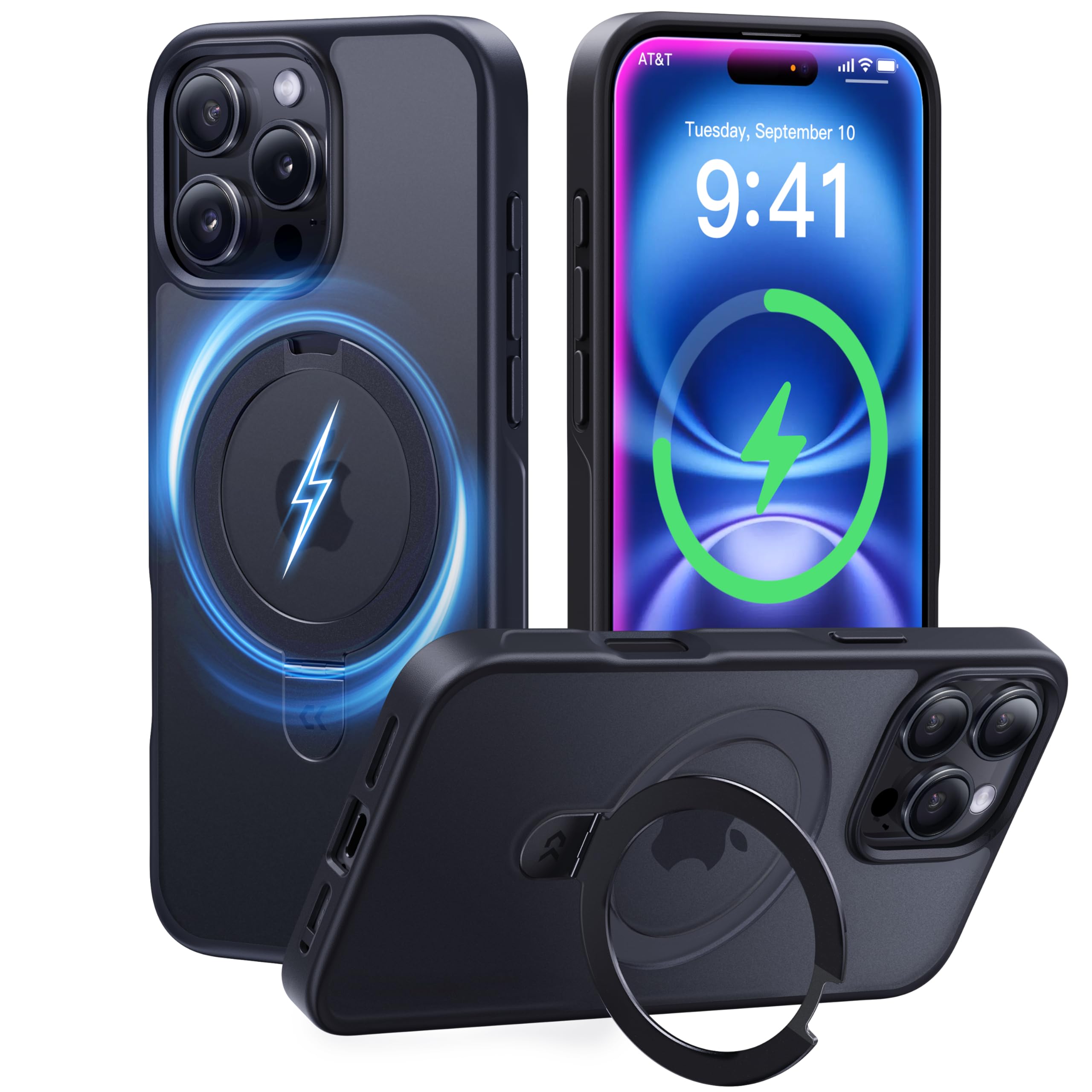 Foto 2 pulgar | Funda De Teléfono Casekoo Diseñada Para Iphone 16 Pro Con Soporte - Venta Internacional.