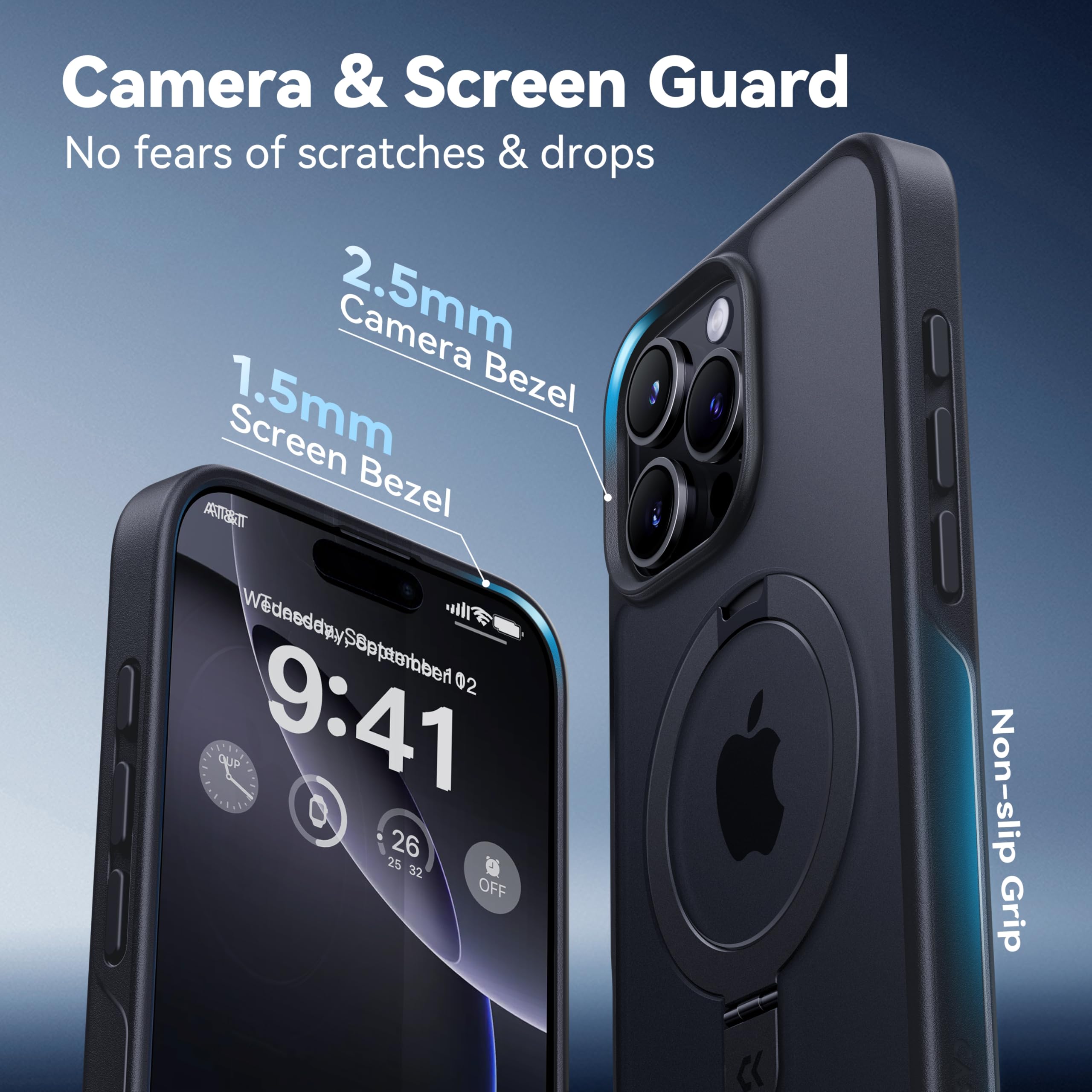 Foto 7 pulgar | Funda De Teléfono Casekoo Diseñada Para Iphone 16 Pro Con Soporte - Venta Internacional.