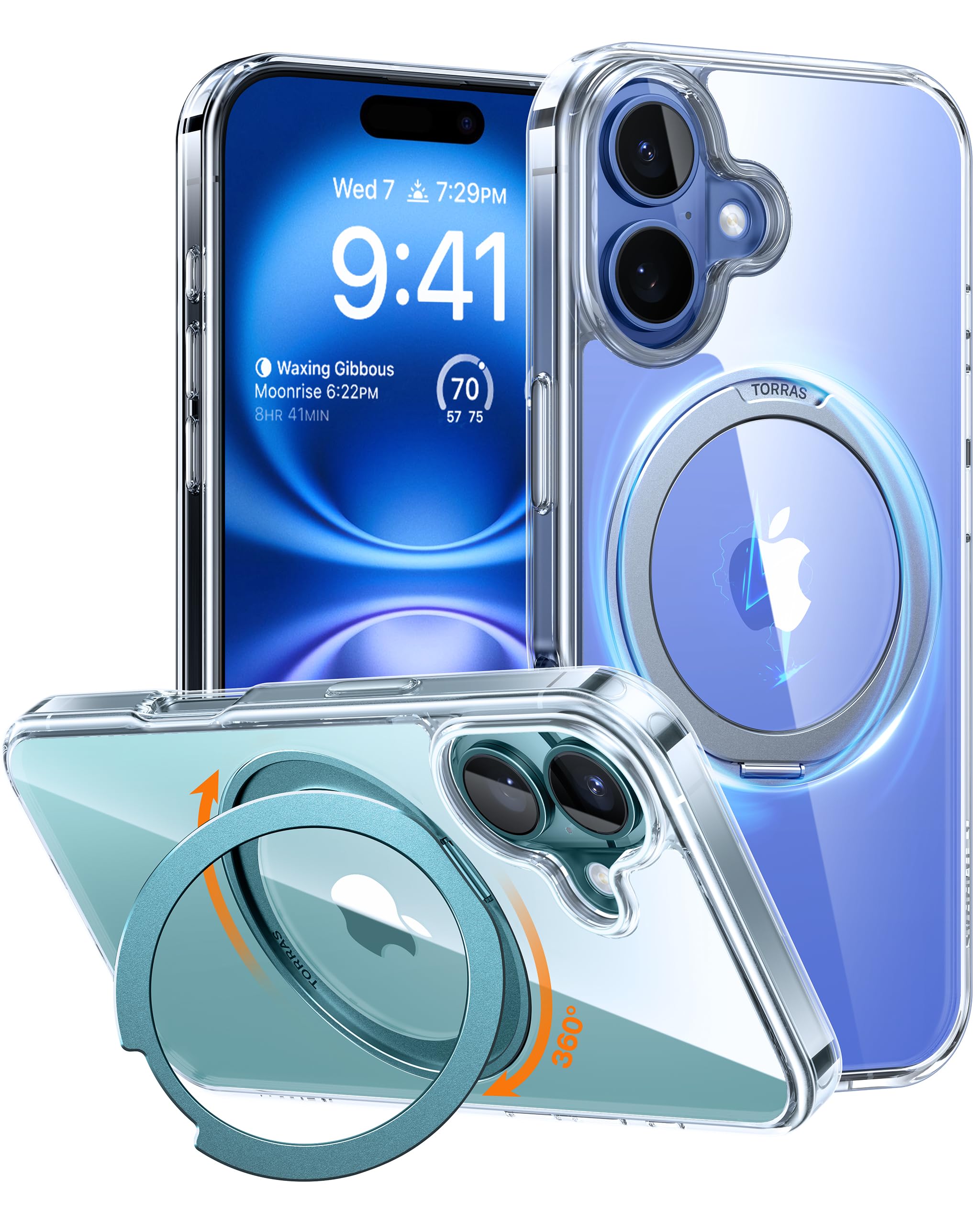 Foto 1 | Funda Para Teléfono Torras, Mejorada, Con Soporte Magnético Giratorio De 360° Para Iphone 16 - Venta Internacional.