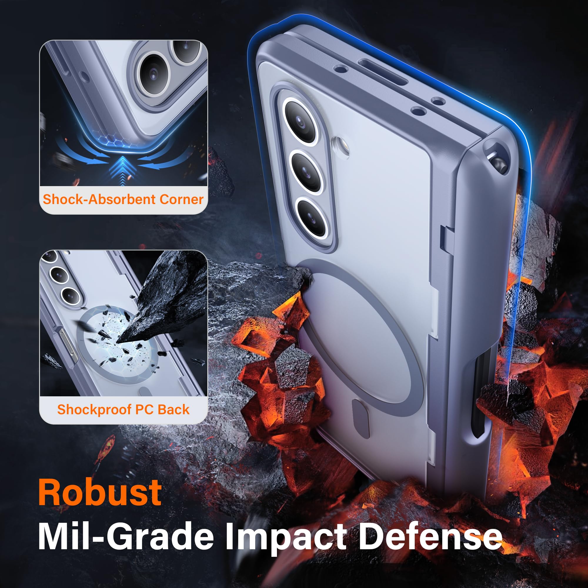 Foto 5 pulgar | Funda Mobosi Para Samsung Galaxy Z Fold 5 Con S Pen Azul - Venta Internacional.