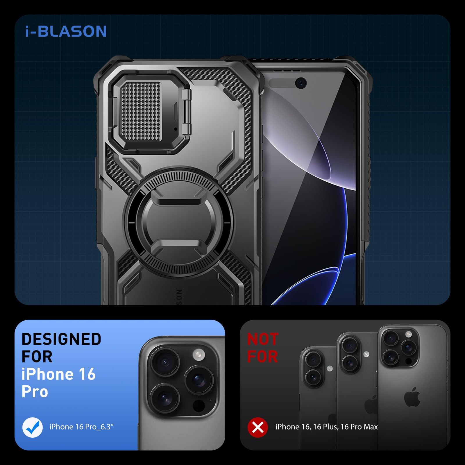 Foto 8 pulgar | Funda De Teléfono I-blason Armorbox Con Magsafe Para Iphone 16 Pro - Venta Internacional.