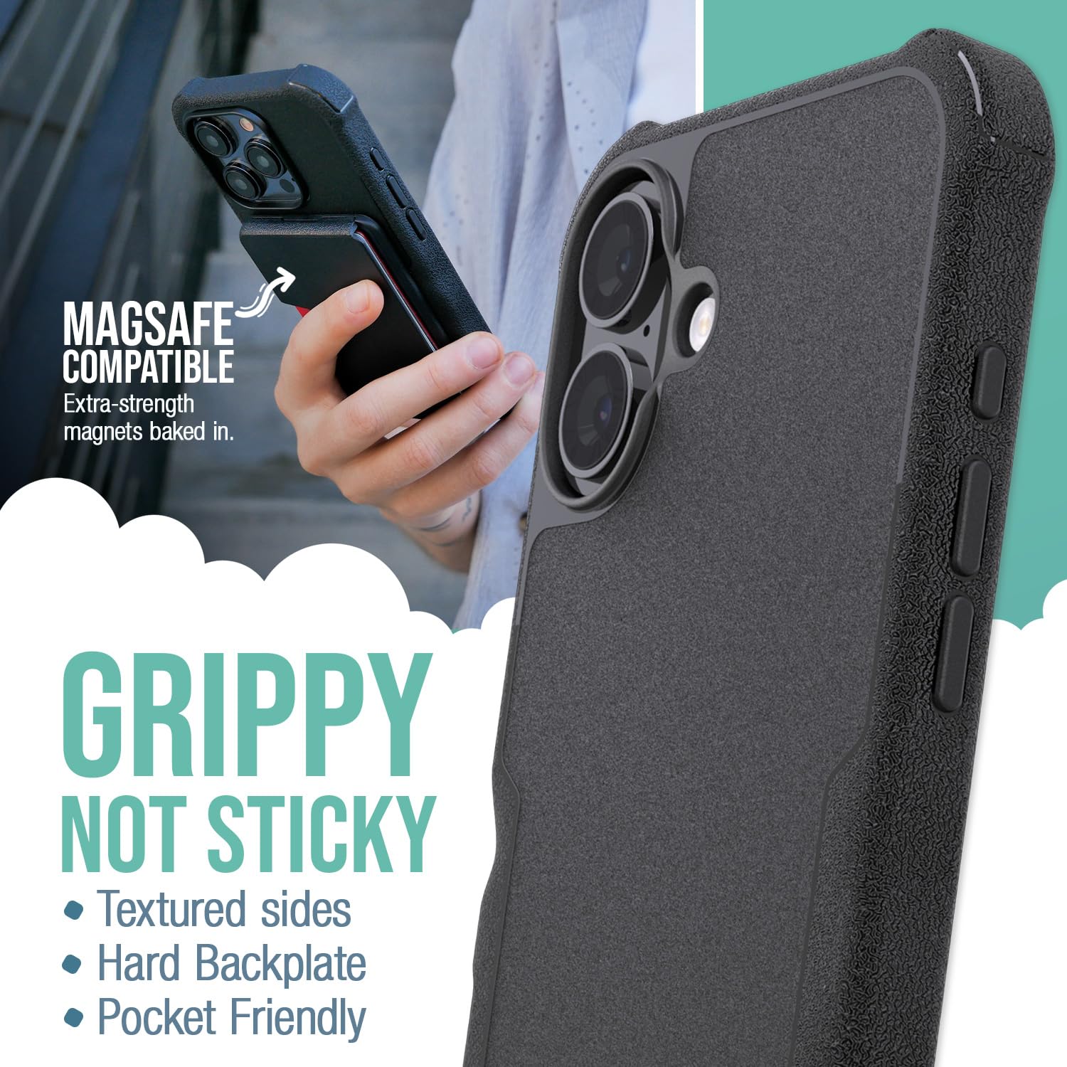 Foto 2 | Funda Magnética Protectora Smartish Gripzilla Para Iphone 16 Plus - Venta Internacional.