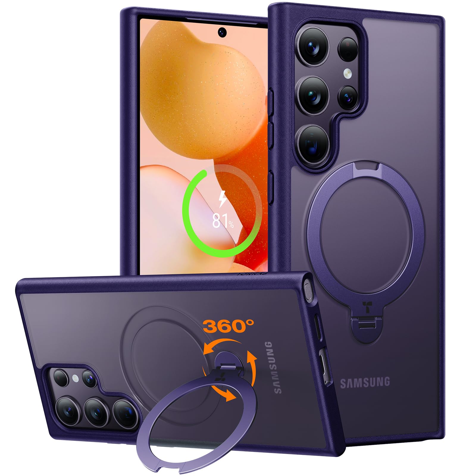 Funda Para Teléfono Torras 360° Spin Con Soporte Magnético Samsung S24 Ultra - Venta Internacional.