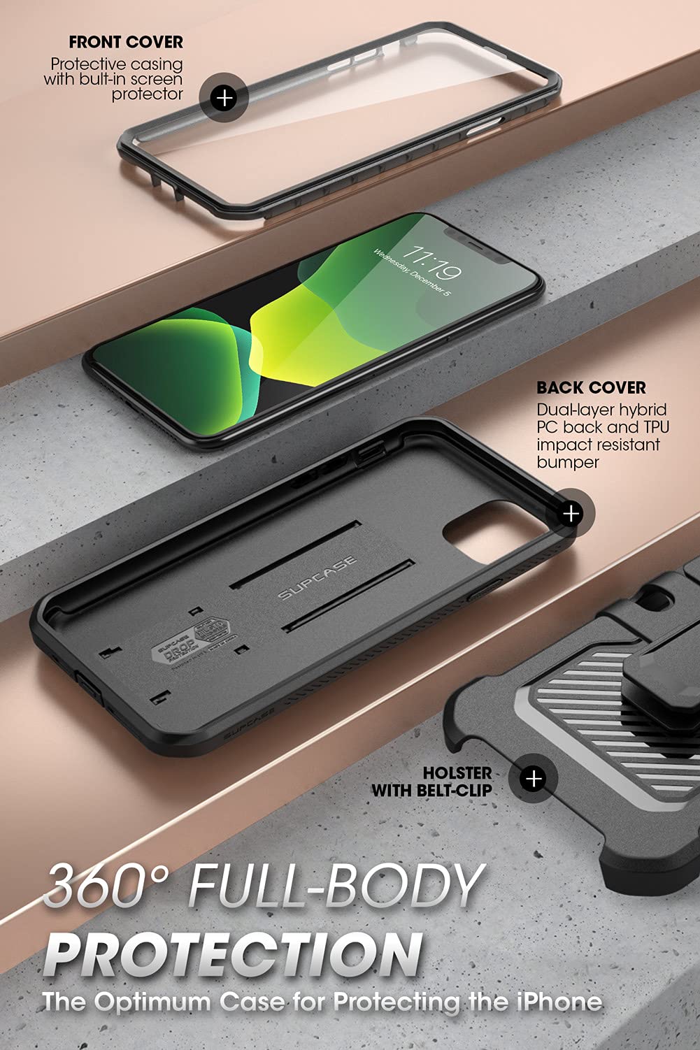 Foto 5 pulgar | Funda De Teléfono Supcase Unicorn Beetle Pro Para Iphone 11 6.1 - Venta Internacional.