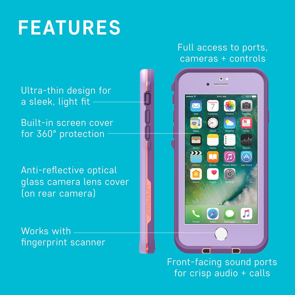 Foto 5 pulgar | Funda De Teléfono Lifeproof Frē Series Para Iphone Se/8/7 - Night Lite - Venta Internacional.