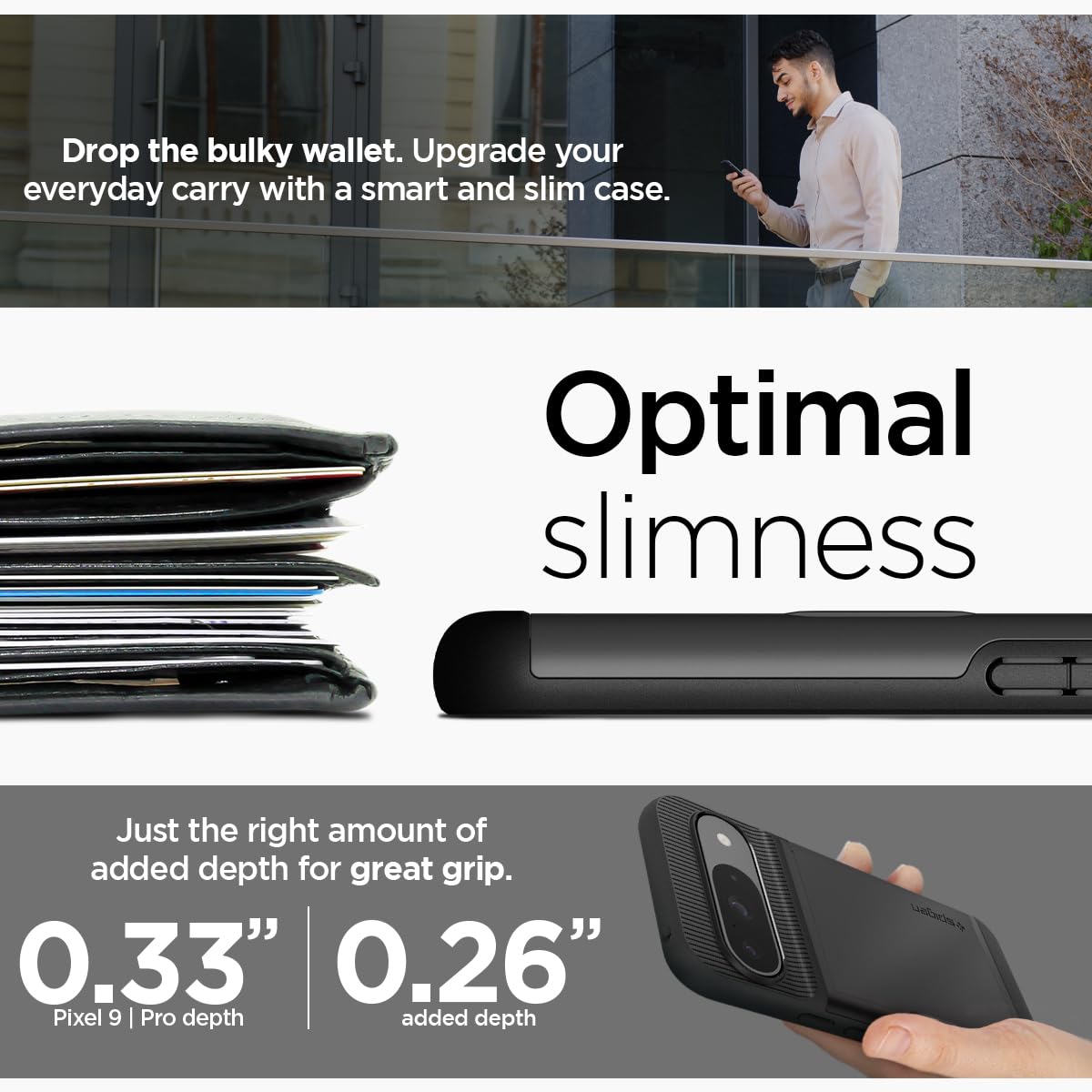 Foto 6 pulgar | Funda Spigen Slim Amor Cs Para Pixel 9/pixel 9 Pro (2024), Color Negro - Venta Internacional.