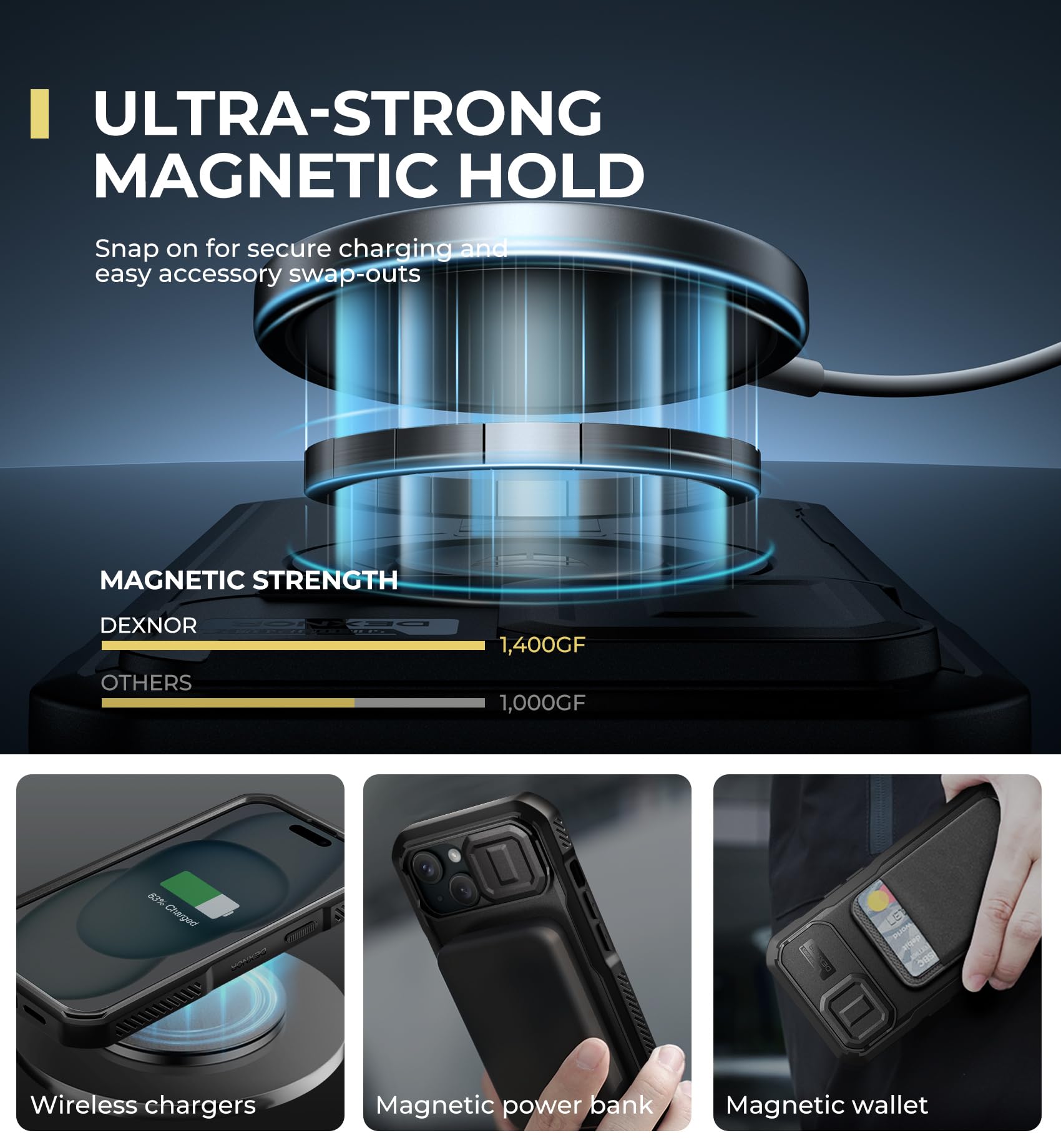 Foto 4 pulgar | Funda Dexnor Para Iphone 15 Con Cámara Deslizante, Color Negro - Venta Internacional.