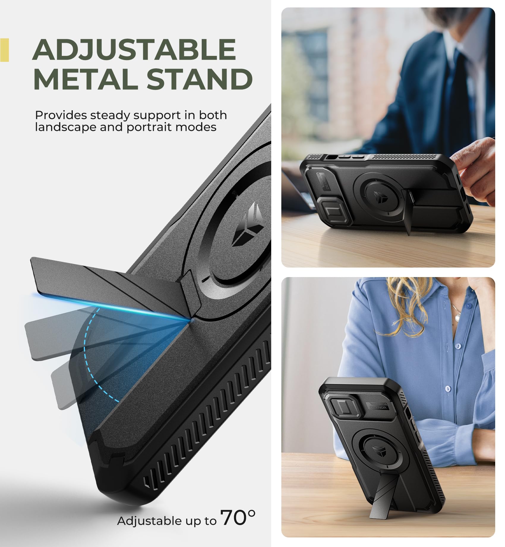 Foto 6 pulgar | Funda Dexnor Para Iphone 15 Con Cámara Deslizante, Color Negro - Venta Internacional.