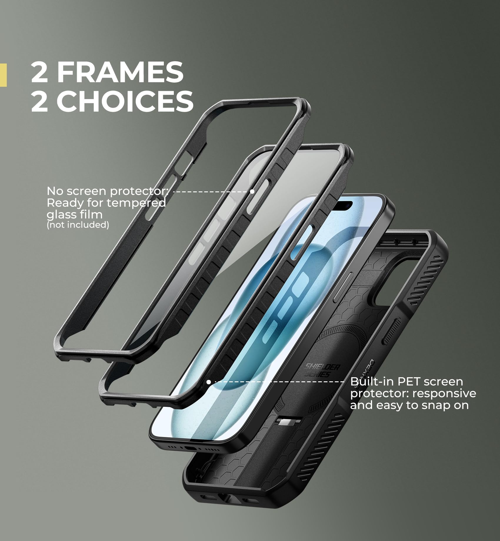 Foto 7 pulgar | Funda Dexnor Para Iphone 15 Con Cámara Deslizante, Color Negro - Venta Internacional.