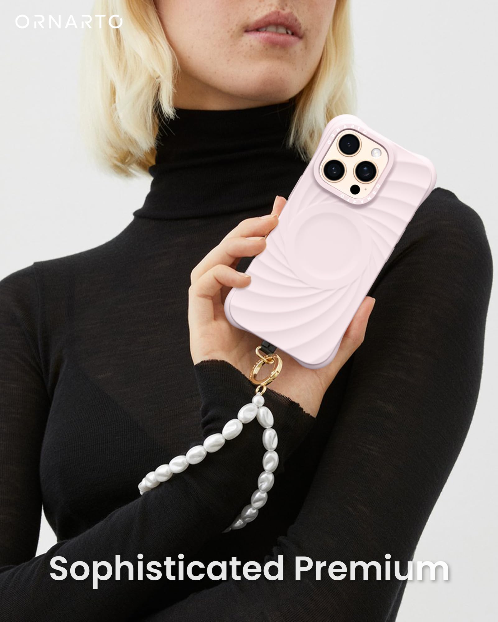 Foto 7 pulgar | Funda De Teléfono Ornarto Vortuxe Para Iphone 16 Pro Max Rose Quartz - Venta Internacional.