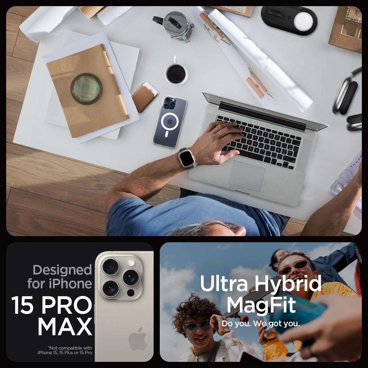 Foto 3 pulgar | Funda Para Teléfono Spigen Ultra Hybrid Magfit Iphone 15 Pro Max - Venta Internacional.