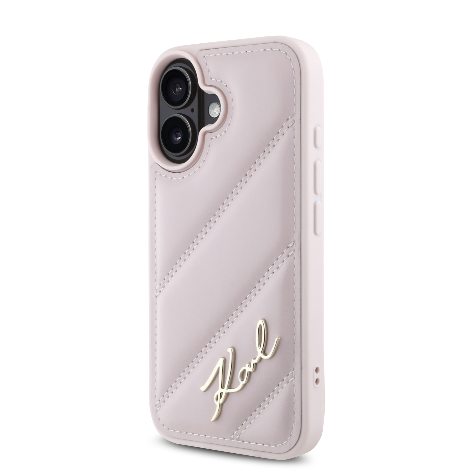 Foto 3 pulgar | Case Funda Karl Acolchada Para Iphone 16 Rosa-original