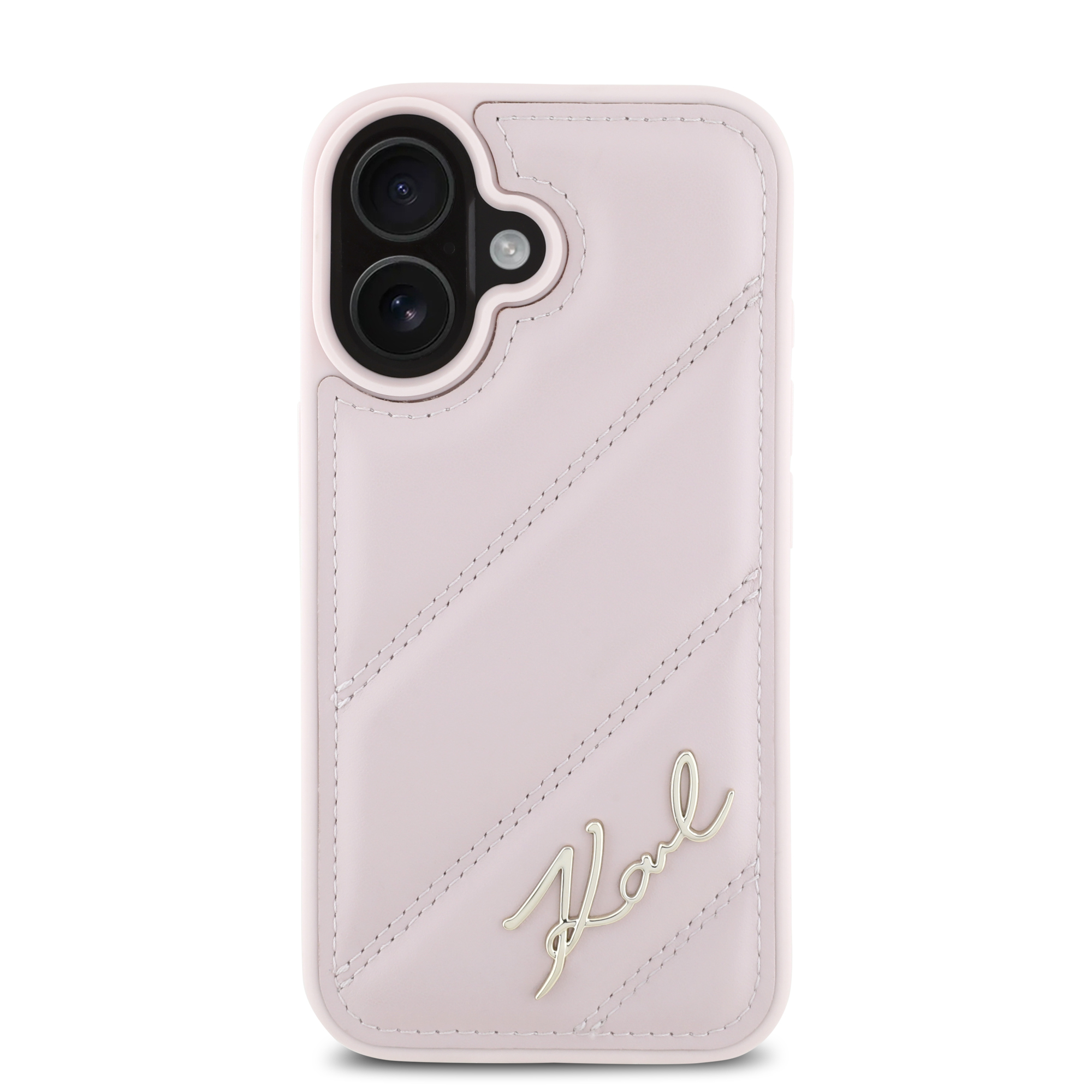 Foto 4 pulgar | Case Funda Karl Acolchada Para Iphone 16 Rosa-original