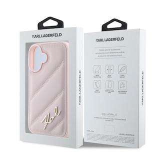 Foto 8 | Case Funda Karl Acolchada Para Iphone 16 Rosa-original