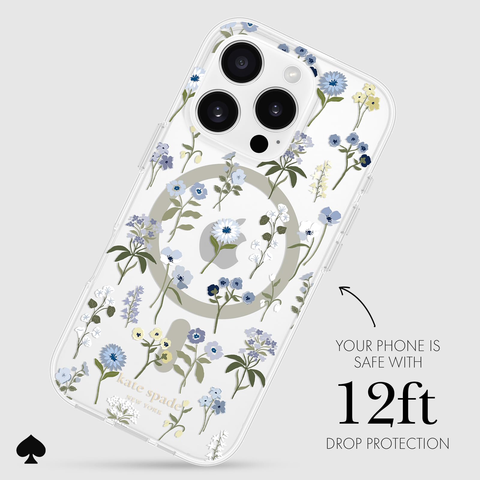 Foto 4 pulgar | Funda De Teléfono Kate Spade New York Precious Bloom Para Iphone 16 Pro - Venta Internacional.