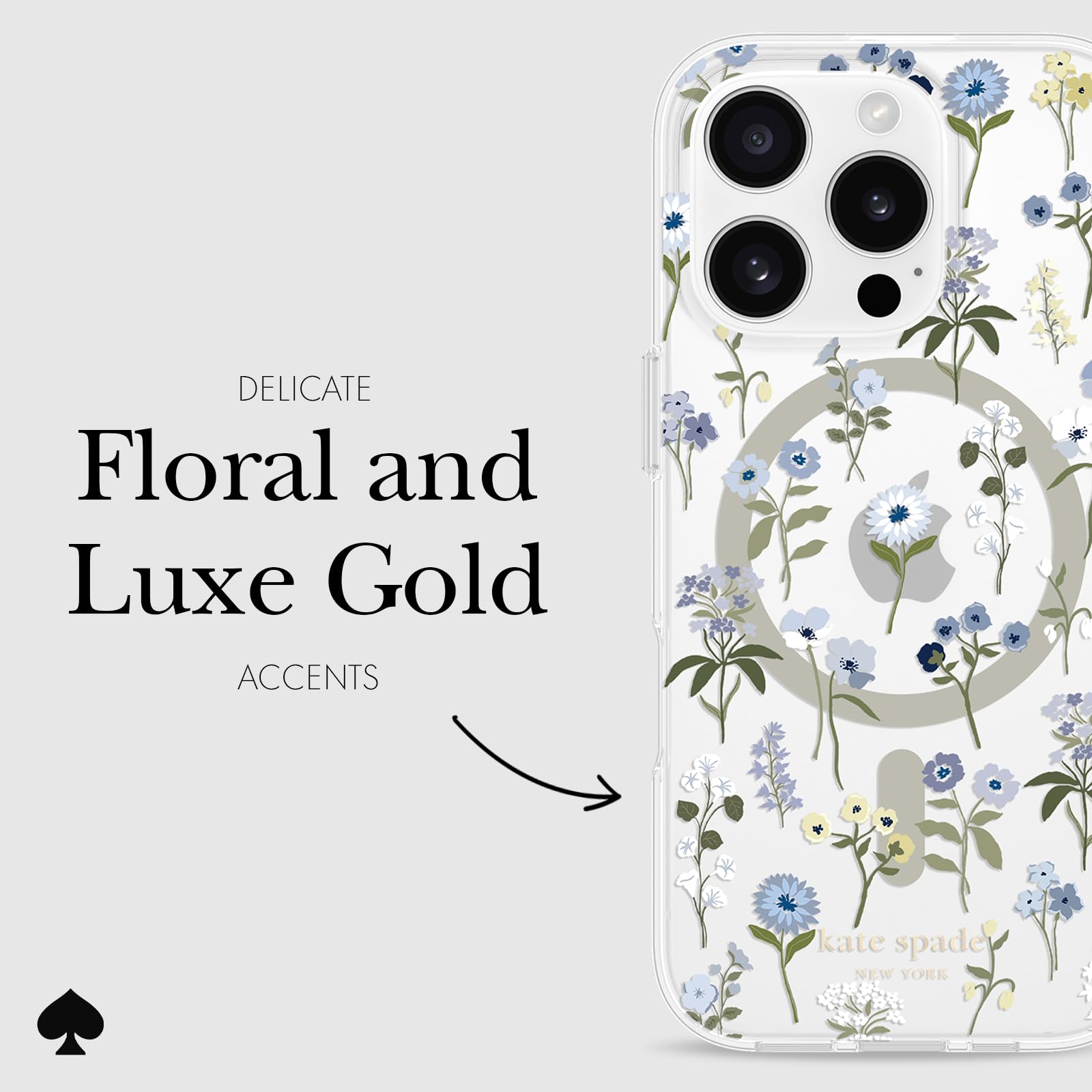 Foto 6 pulgar | Funda De Teléfono Kate Spade New York Precious Bloom Para Iphone 16 Pro - Venta Internacional.