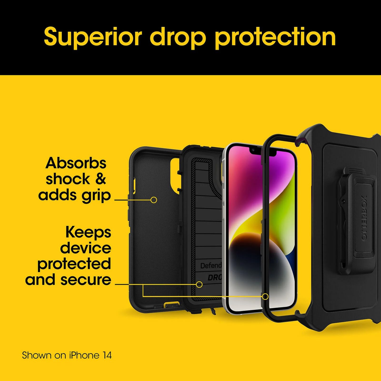 Foto 8 pulgar | Funda Otterbox Defender Series Para Iphone 15/14/13, Color Azul - Venta Internacional.