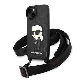 Foto 1 | Funda Karl Monograma Crossbody Para Iphone 15 - Negra
