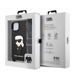 Foto 7 | Funda Karl Monograma Crossbody Para Iphone 15 - Negra