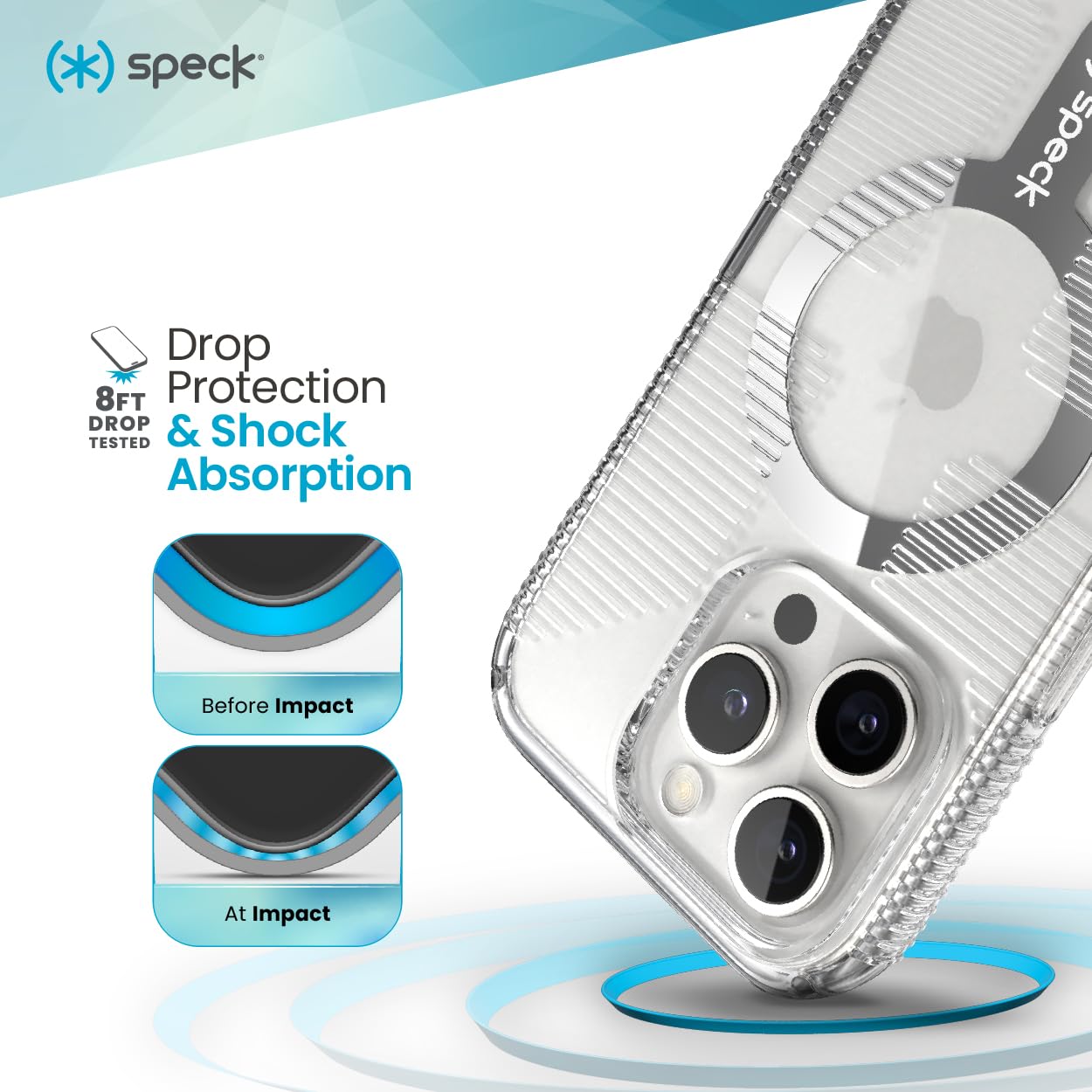 Foto 3 pulgar | Funda De Teléfono Speck Clear Gemshell Para Iphone 16 Pro - Venta Internacional.