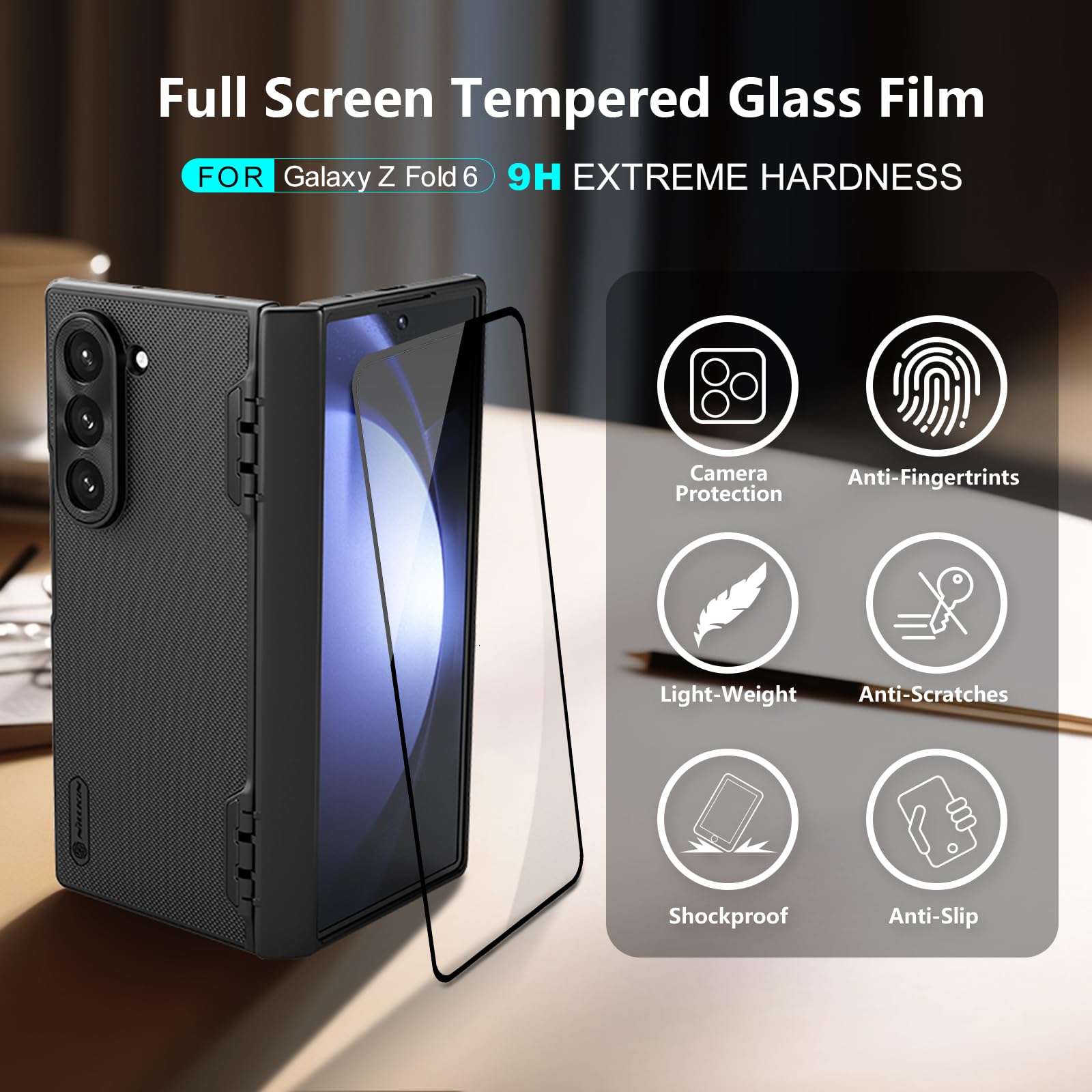 Foto 6 pulgar | Funda Nillkin Super Frosted Shield Para Samsung Galaxy Z Fold 6 Con Protector De Pantalla - Venta Internacional.