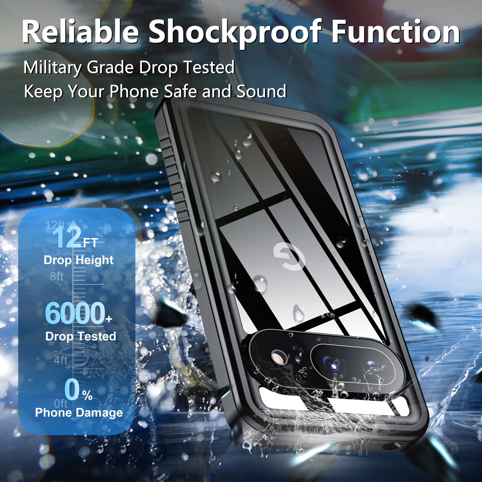Foto 4 pulgar | Funda Spidercase Impermeable 360° De Cuerpo Completo Para Google Pixel 9 - Venta Internacional.