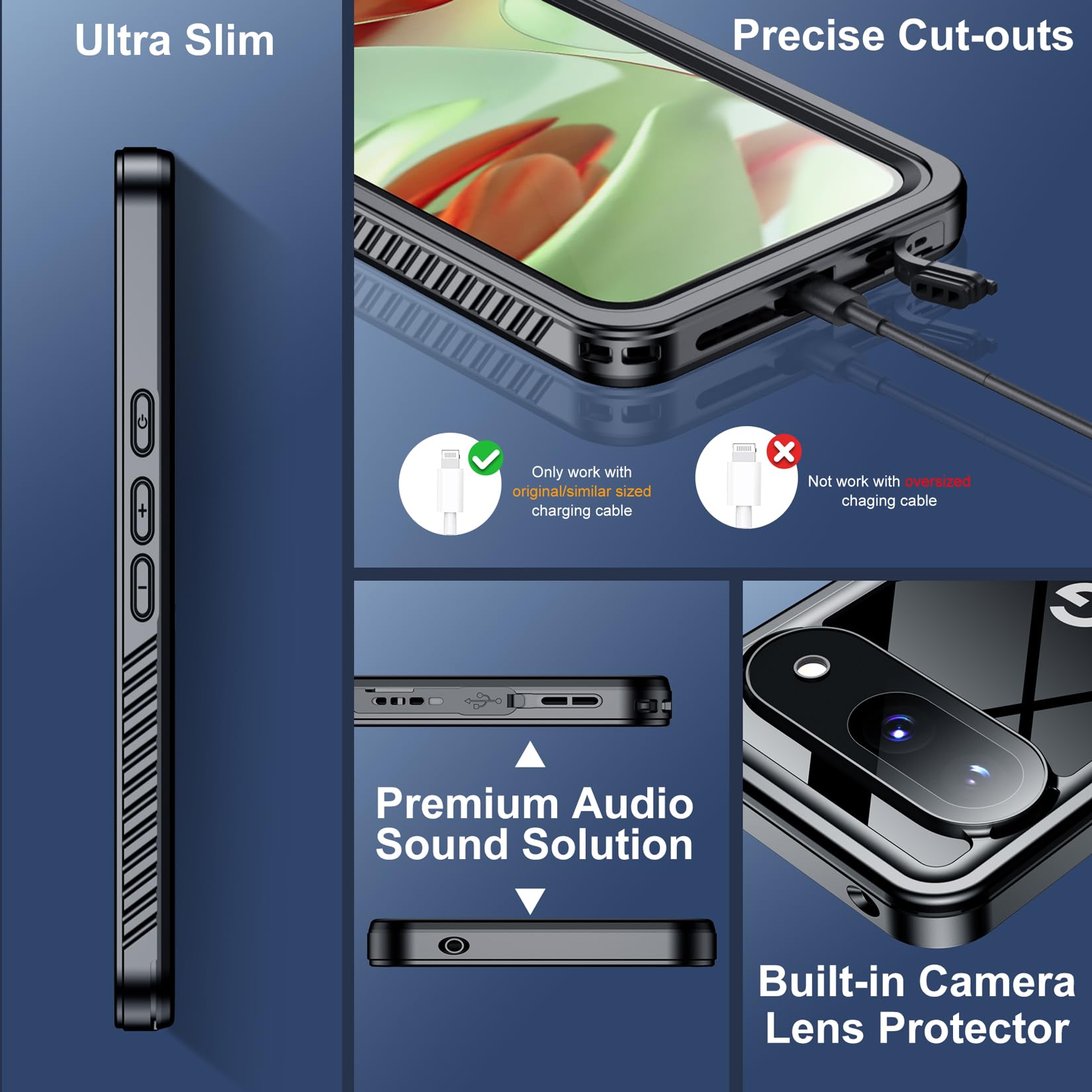 Foto 7 pulgar | Funda Spidercase Impermeable 360° De Cuerpo Completo Para Google Pixel 9 - Venta Internacional.