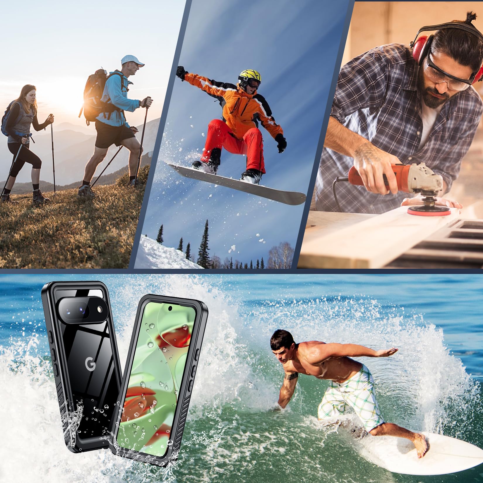 Foto 8 pulgar | Funda Spidercase Impermeable 360° De Cuerpo Completo Para Google Pixel 9 - Venta Internacional.