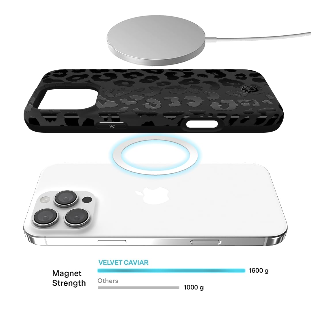 Foto 4 pulgar | Funda De Teléfono Velvet Caviar Black Leopard Cheetah Iphone 16 Pro Max - Venta Internacional.