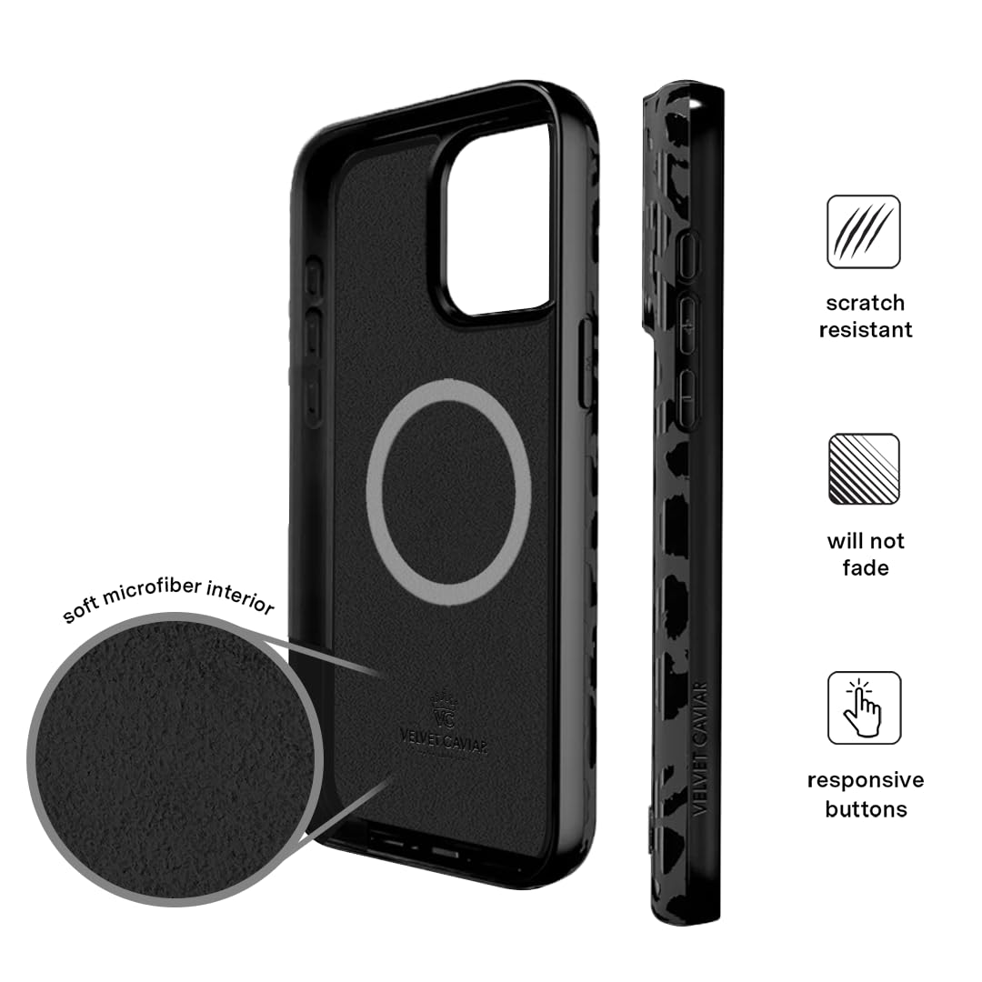 Foto 7 pulgar | Funda De Teléfono Velvet Caviar Black Leopard Cheetah Iphone 16 Pro Max - Venta Internacional.