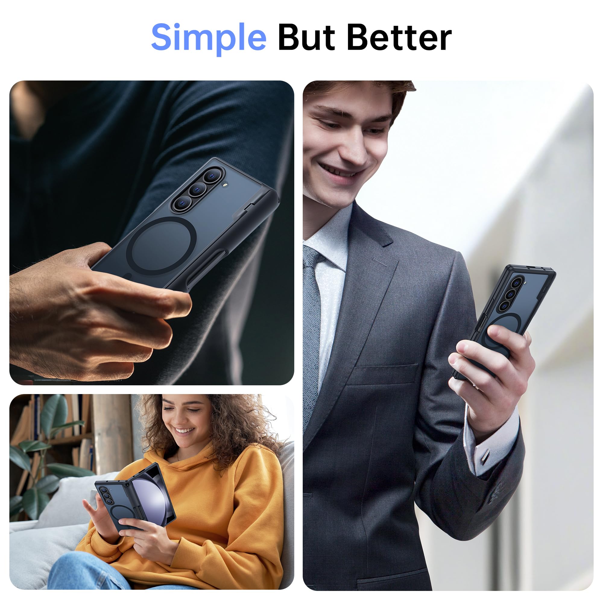 Foto 7 pulgar | Funda De Teléfono Mobosi Para Samsung Galaxy Z Fold 6 Negra - Venta Internacional.