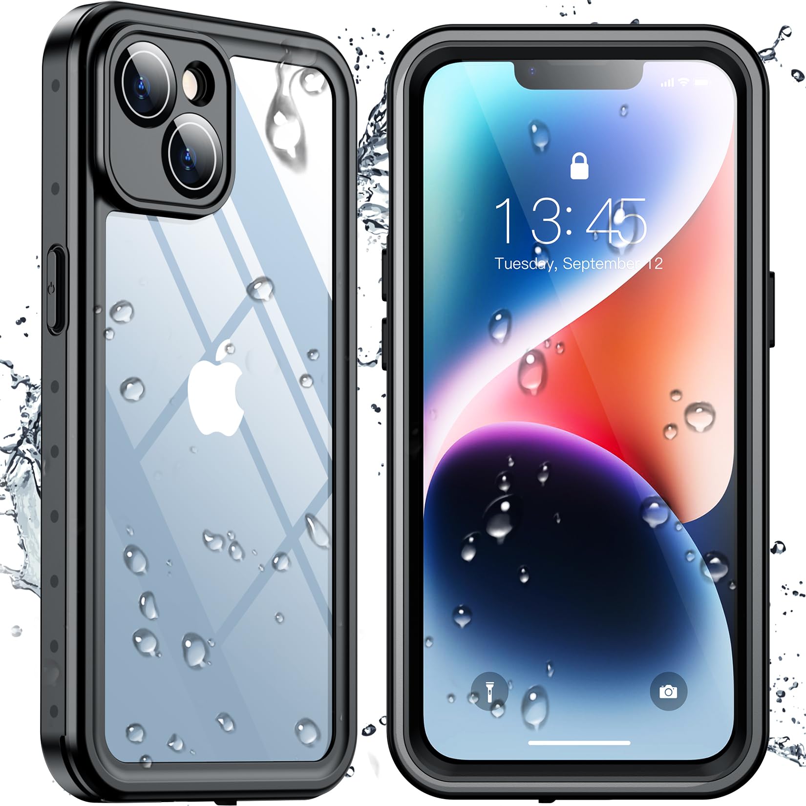 Foto 1 | Funda Spidercase Para Iphone 14 Resistente Al Agua, Negro/transparente - Venta Internacional.
