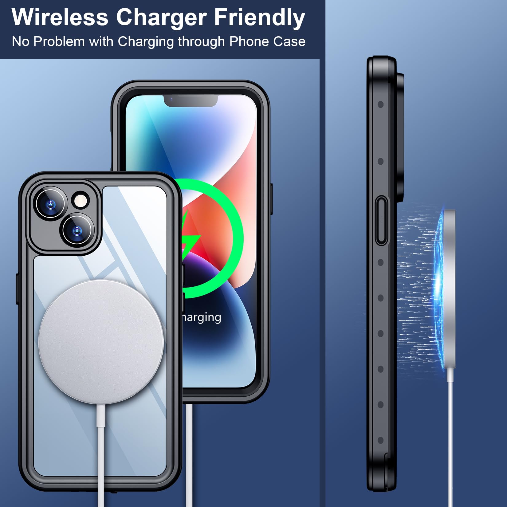Foto 7 pulgar | Funda Spidercase Para Iphone 14 Resistente Al Agua, Negro/transparente - Venta Internacional.
