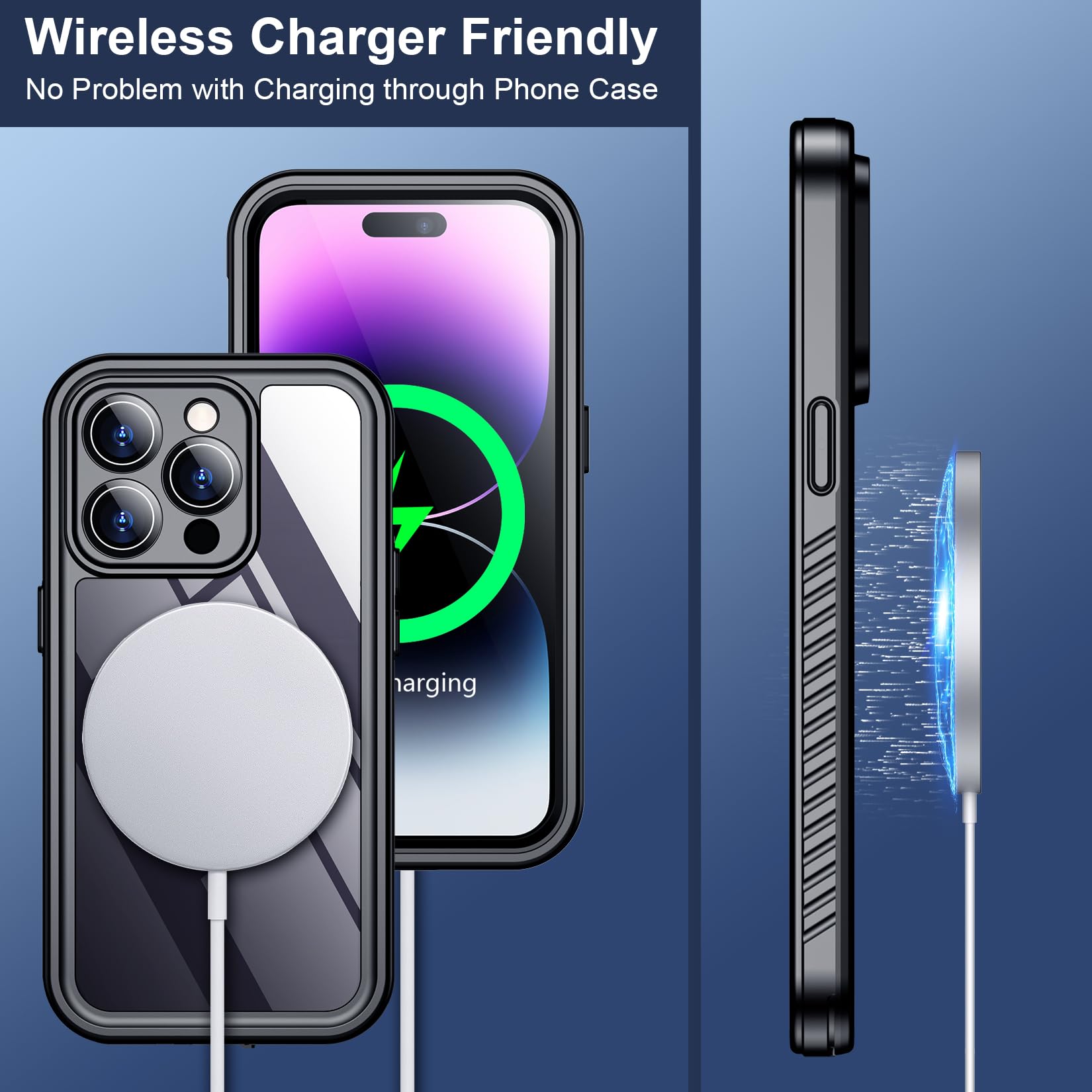 Foto 6 pulgar | Funda De Teléfono Spidercase Impermeable Para Iphone 14 Pro Negra - Venta Internacional.